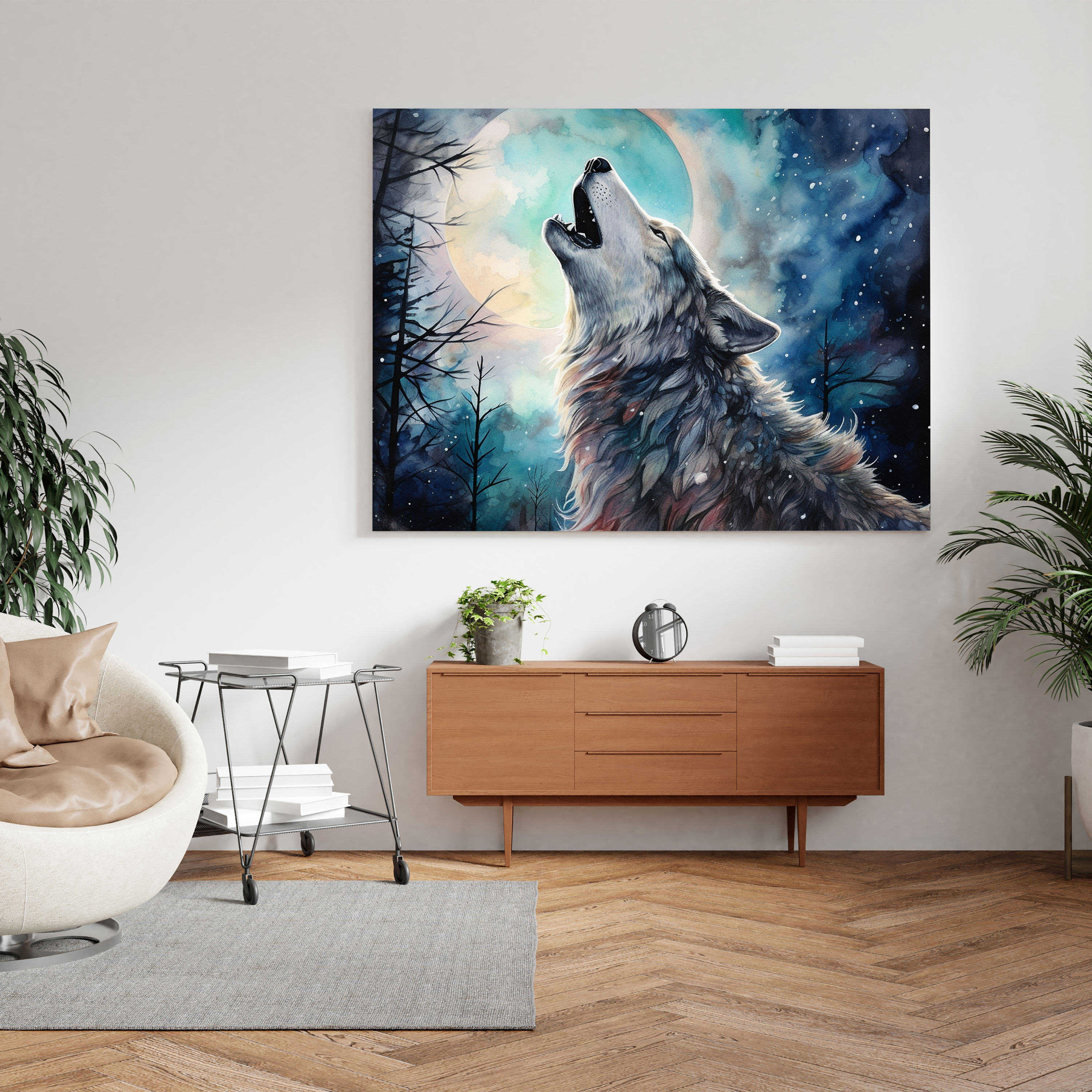 Wildlife Canvas Print - Mystical Wolf Wall Art - Wildlife, Home Decoration, Canvas, Wall Decoration