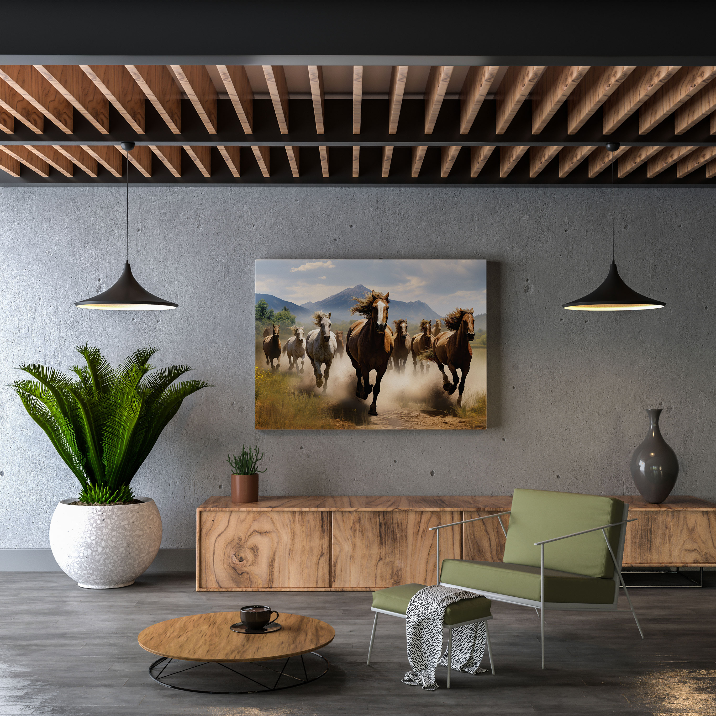 Wildlife Canvas Print - Enchanting Herd Of Wild Horses - Wildlife, Canvas Wall Art, Wildlife, Canvas Print
