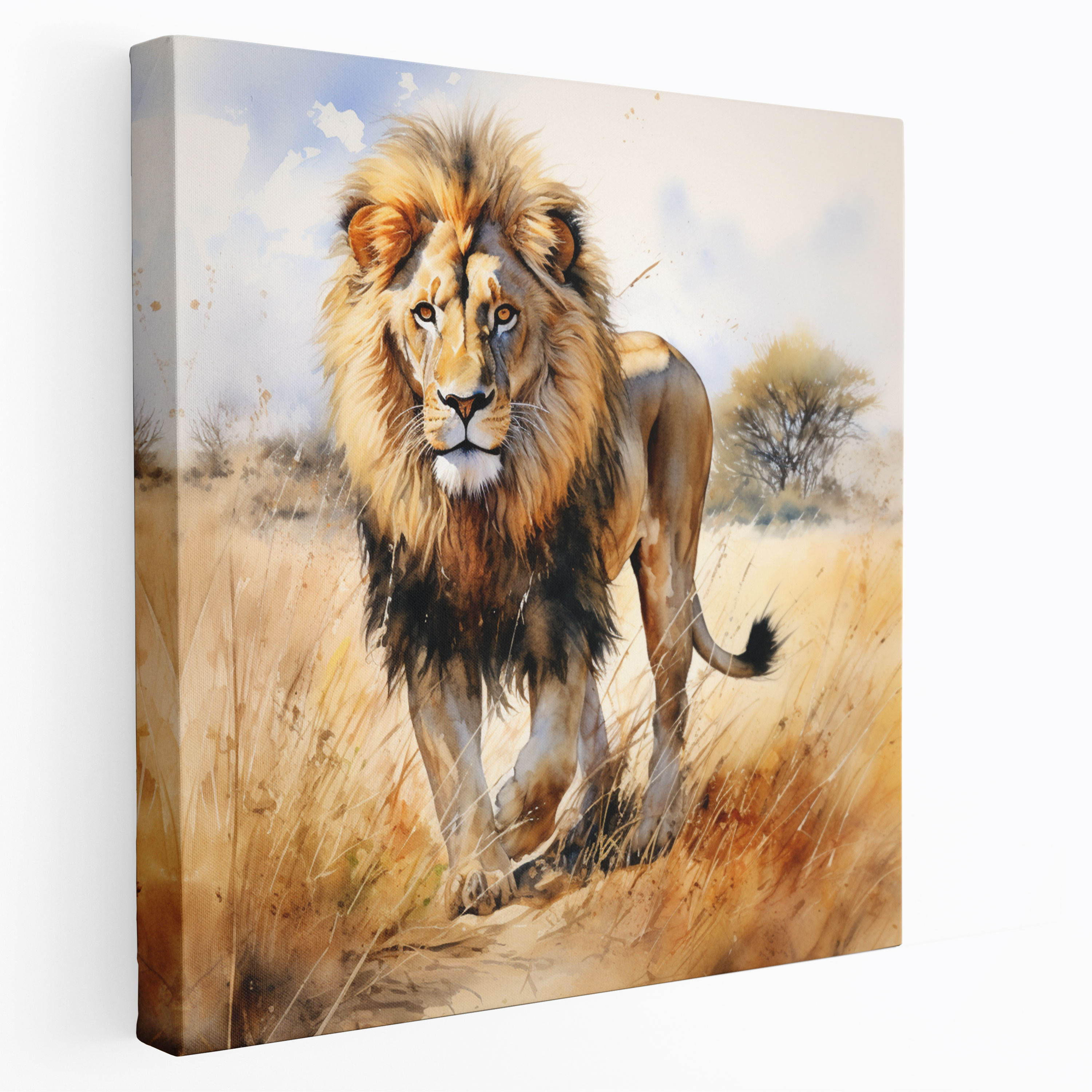 Wildlife Canvas Print - Majestic Lion - Wildlife, Savannah, Canvas, Wildlife