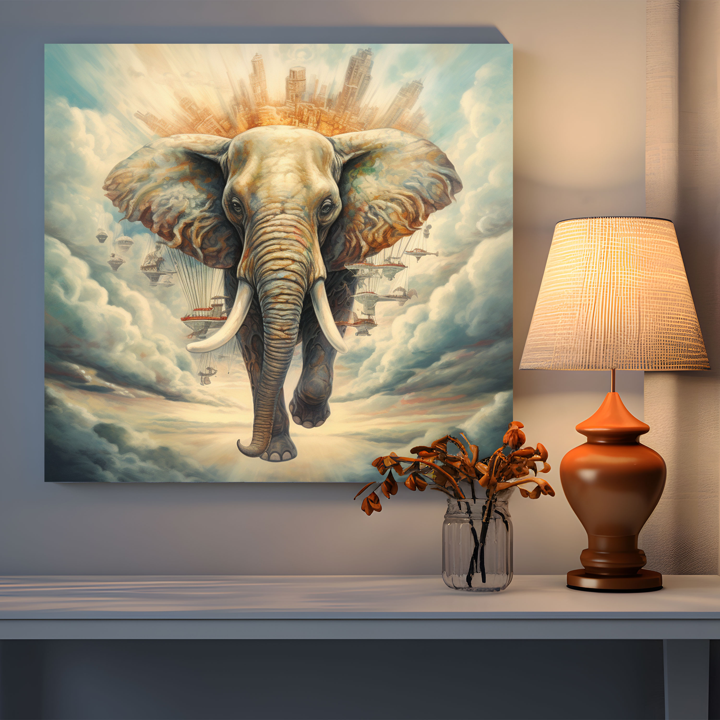 Wildlife Canvas Print - Flying Elephant - Wildlife, Canvas Print, Home Decoration, Wall Art