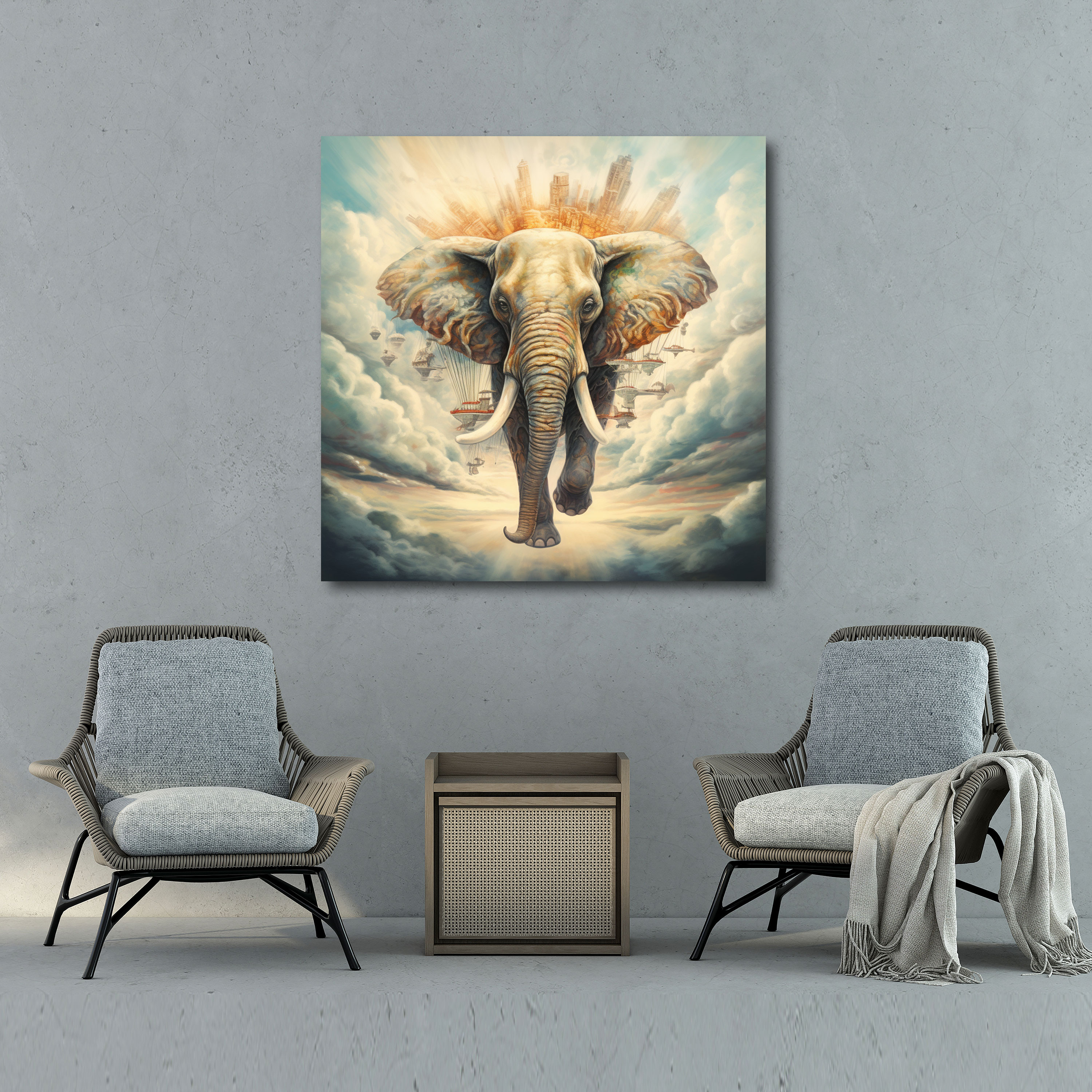 Wildlife Canvas Print - Flying Elephant - Wildlife, Canvas Print, Home Decoration, Wall Art