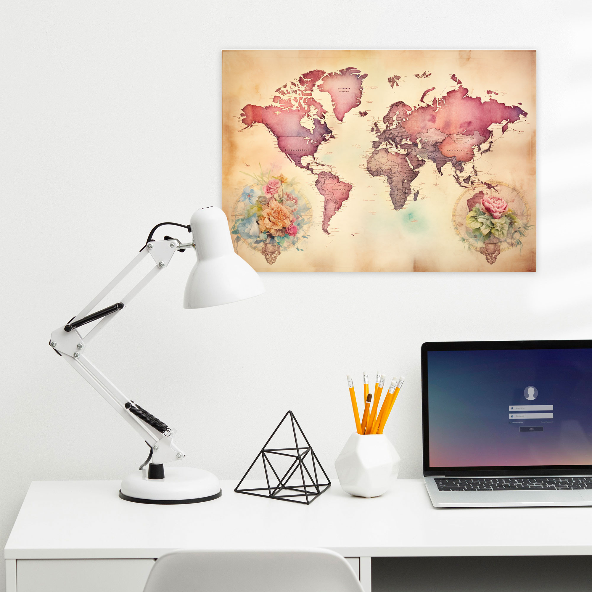 World Map Canvas Print - World Map, World Map, Sepia, Antique