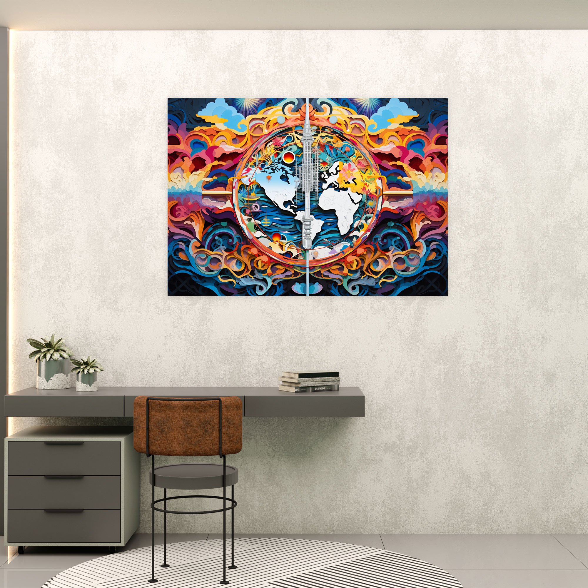 World Map Canvas Print - World Map, Canvas, Wall Art, Canvas Print