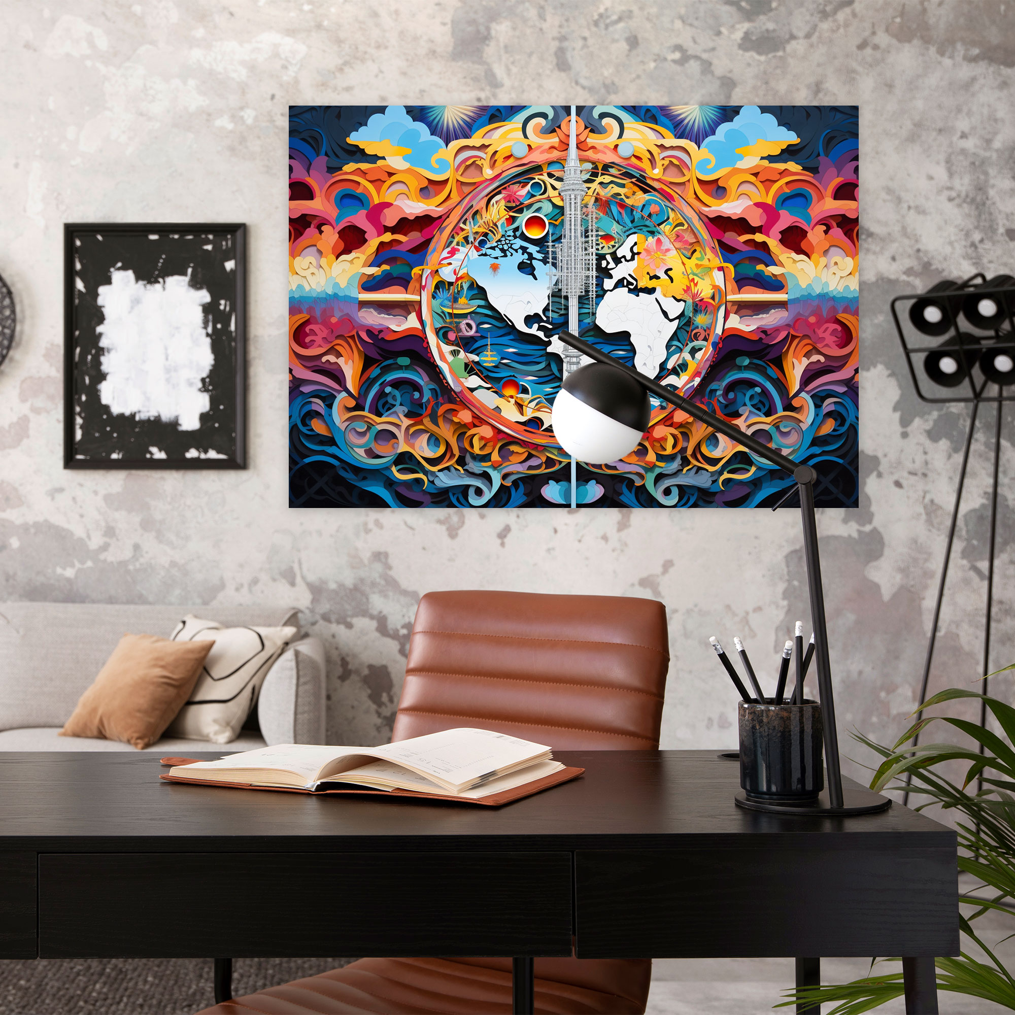 World Map Canvas Print - World Map, Canvas, Wall Art, Canvas Print
