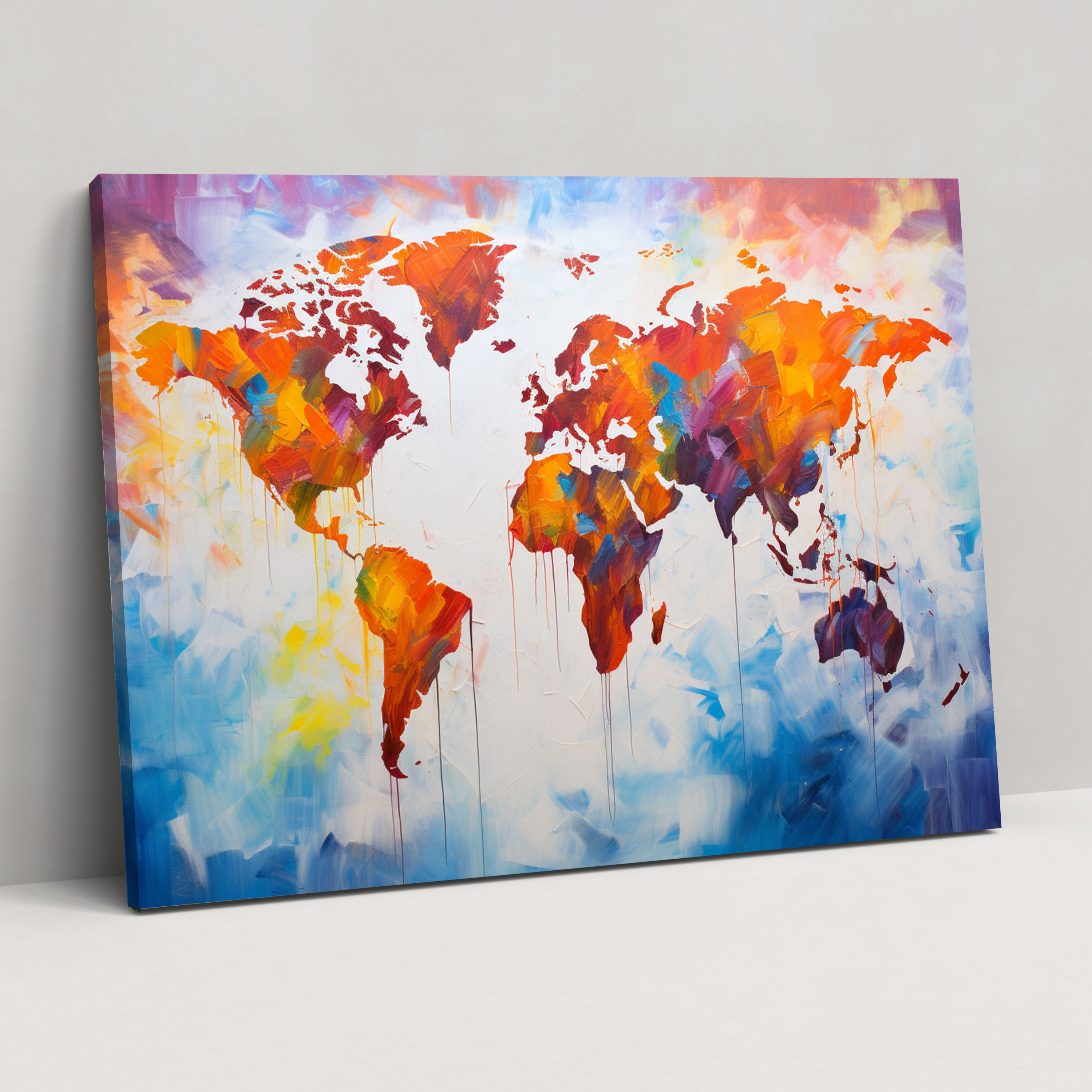 World Map Wall Art - World Map, World Map, Canvas, Canvas Wall Art