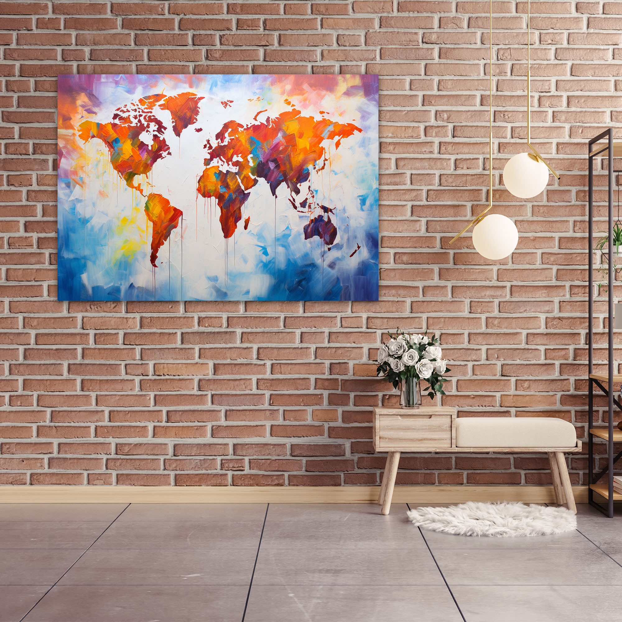 World Map Wall Art - World Map, World Map, Canvas, Canvas Wall Art