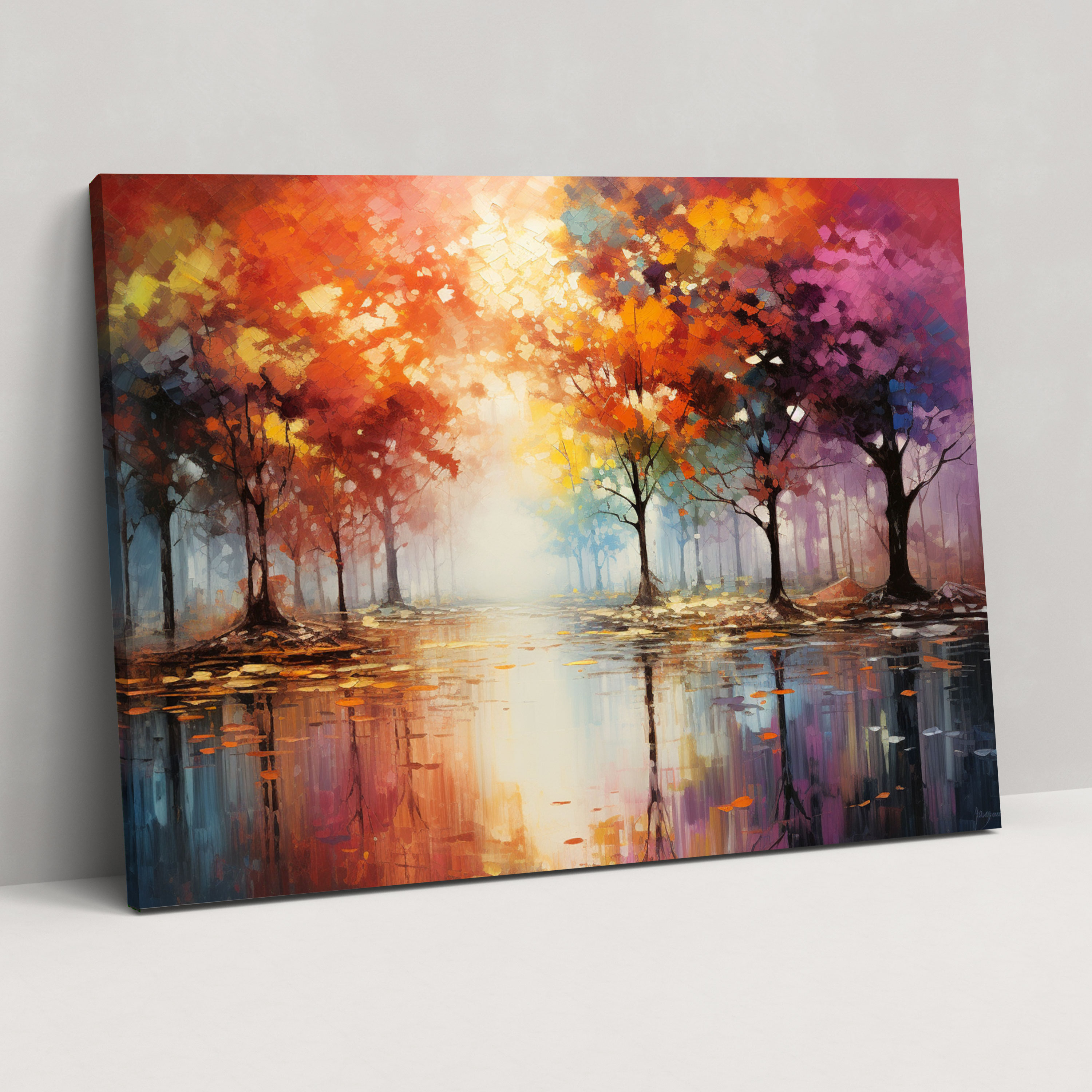 Impressionist World Map Canvas Print - World Map, Monet's Style, Home Decoration, Canvas