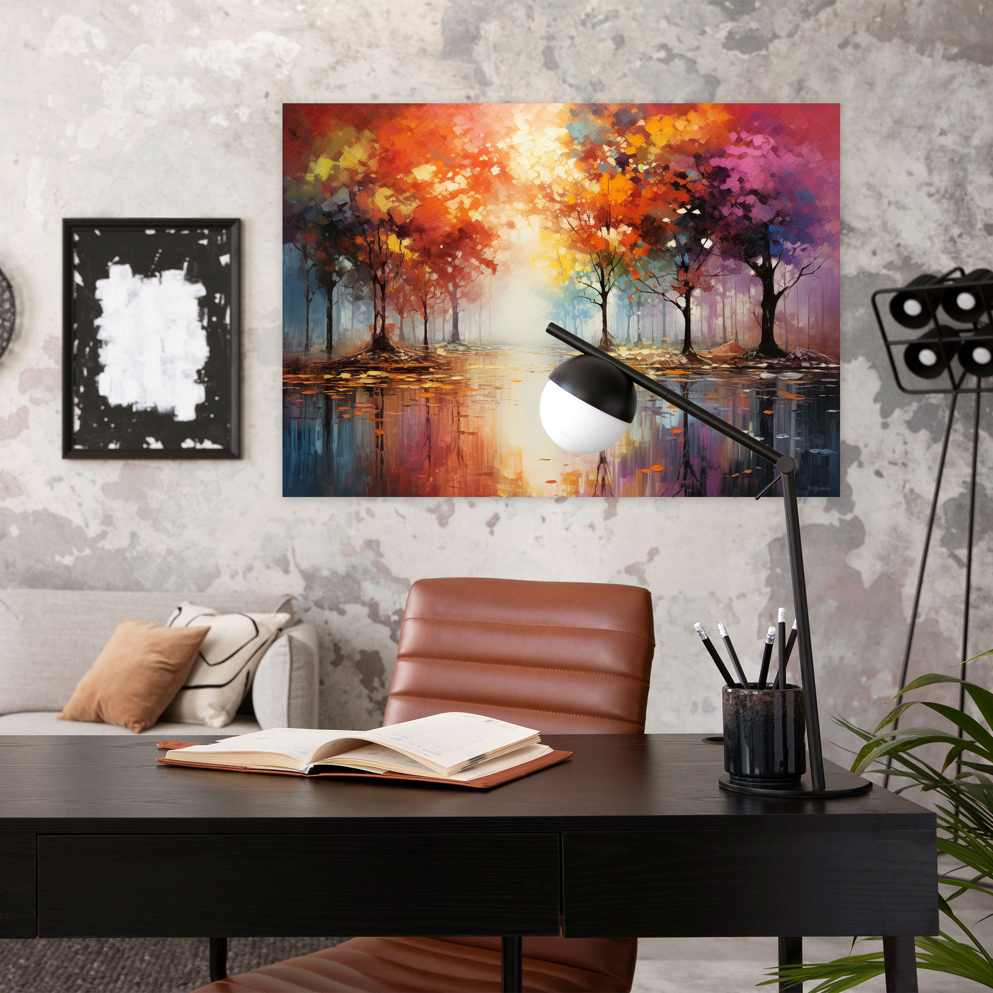 Impressionist World Map Canvas Print - World Map, Monet's Style, Home Decoration, Canvas