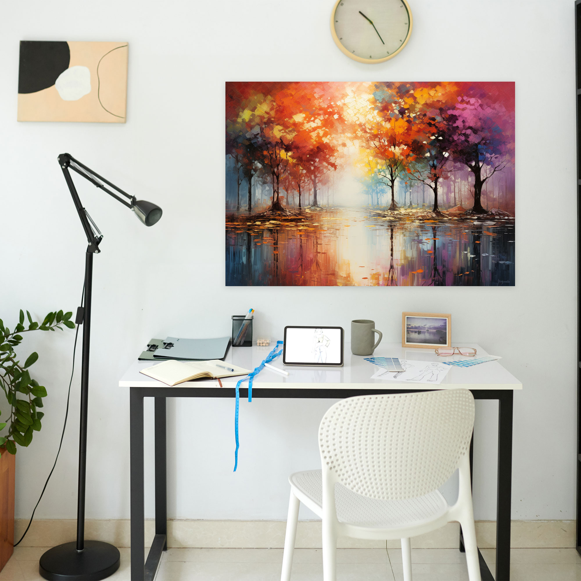 Impressionist World Map Canvas Print - World Map, Monet's Style, Home Decoration, Canvas
