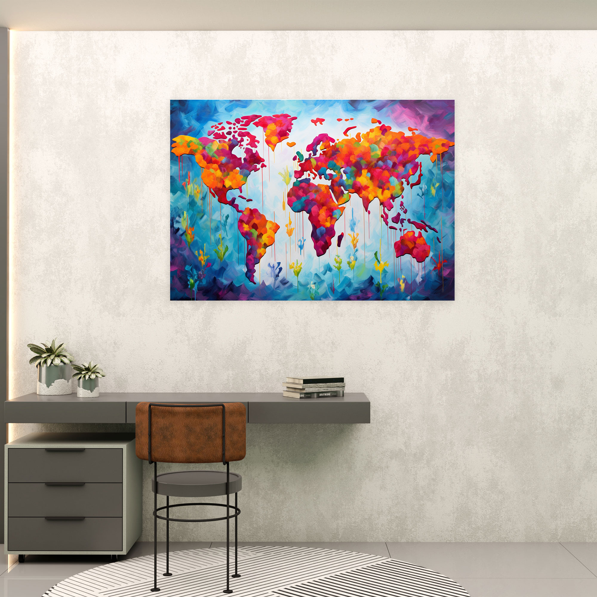 World Map Canvas Print - World Map, Canvas, Canvas Print, Canvas Wall Art