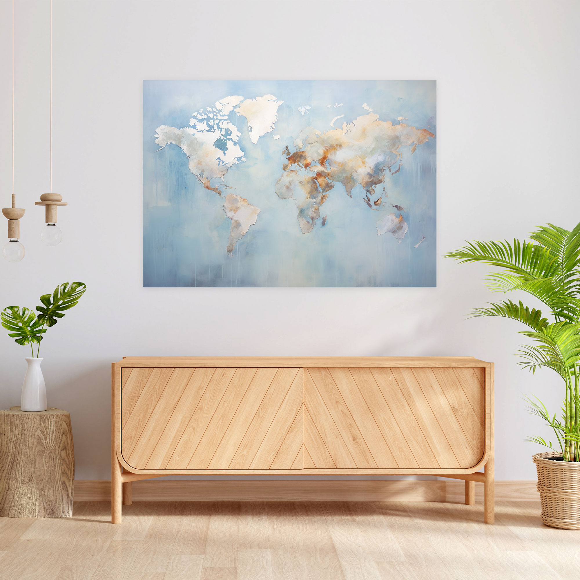 Serene World Map Canvas Print - World Map, Canvas Print, World Map, Canvas