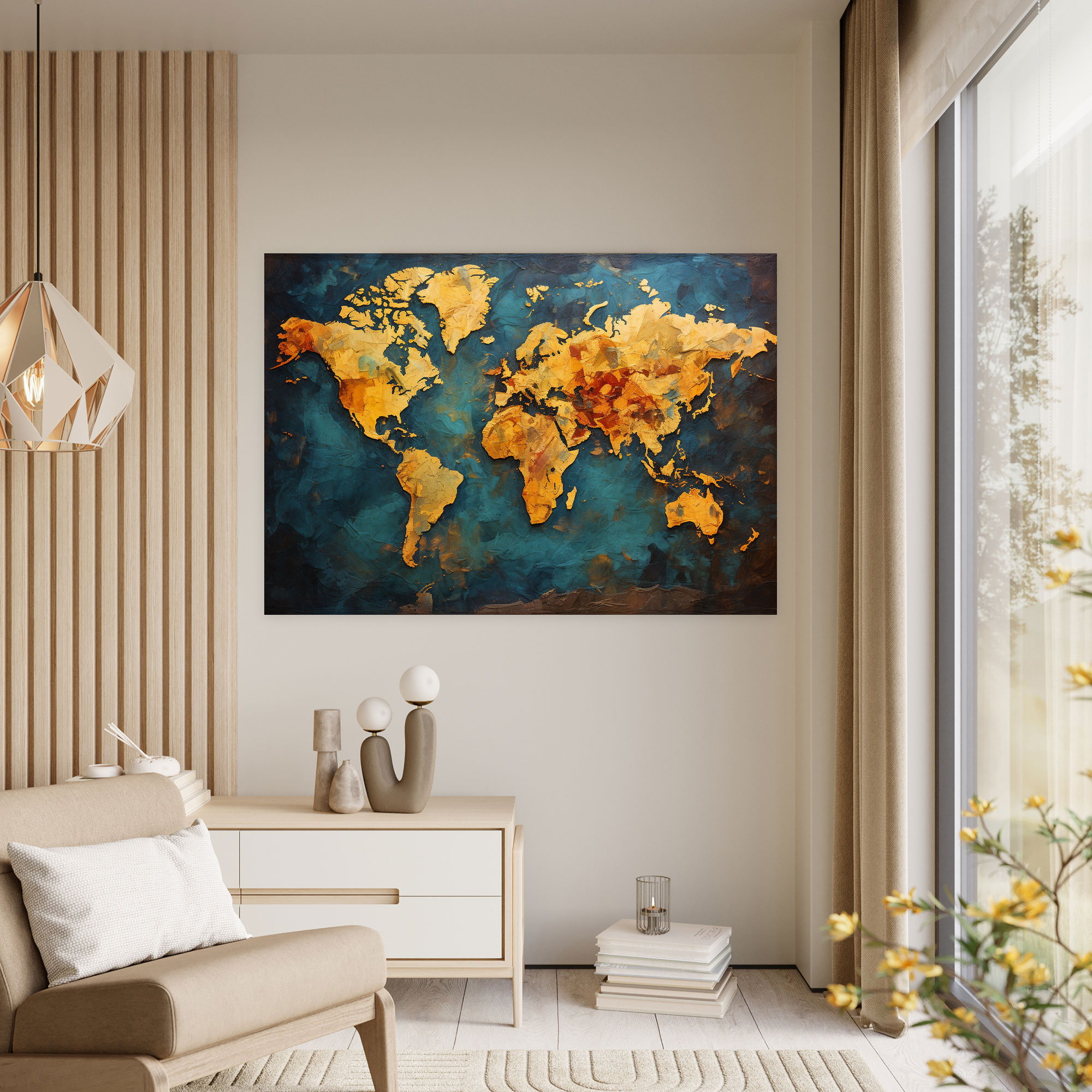 World Map Canvas Print - World Map, Home Decoration, Canvas, Canvas Print