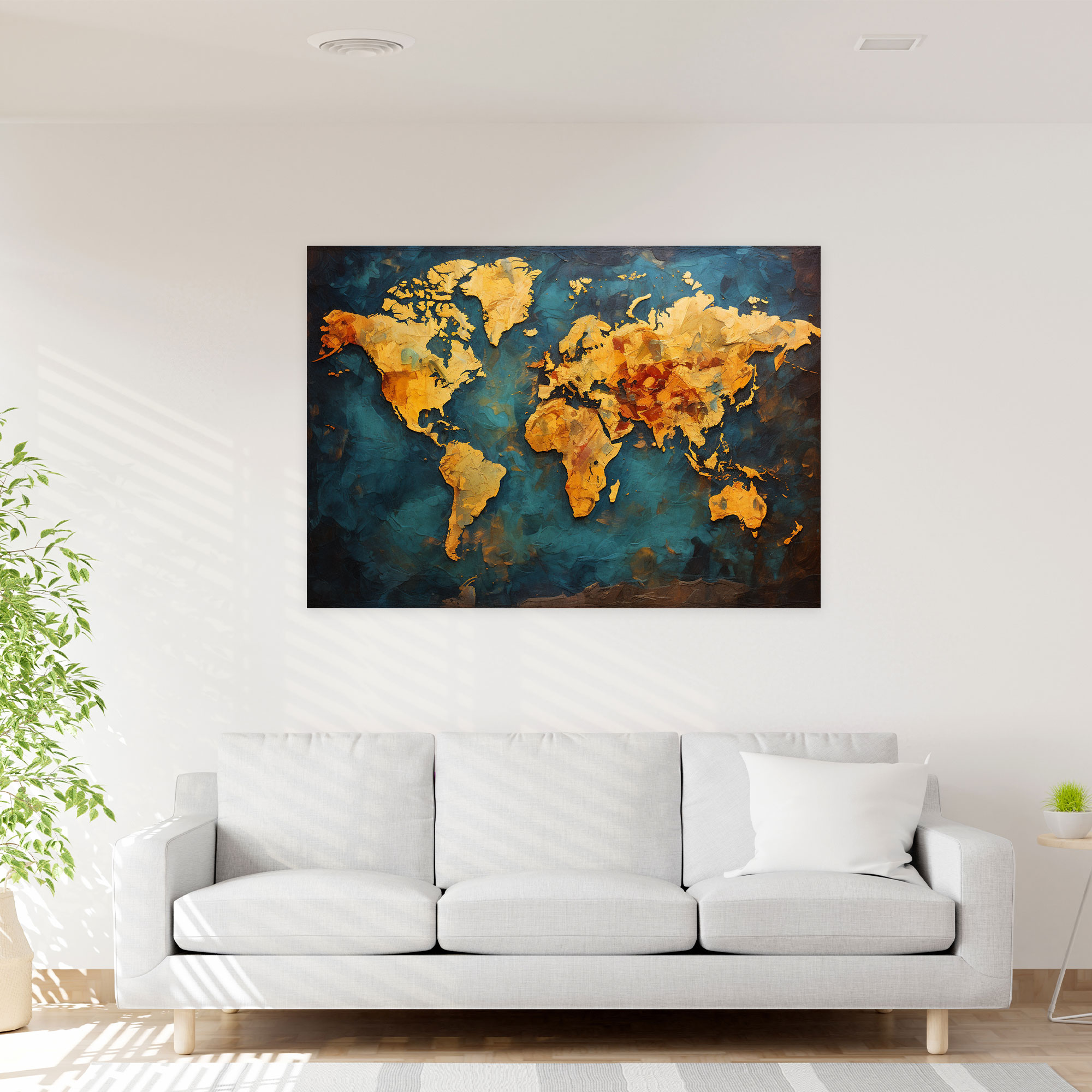 World Map Canvas Print - World Map, Home Decoration, Canvas, Canvas Print