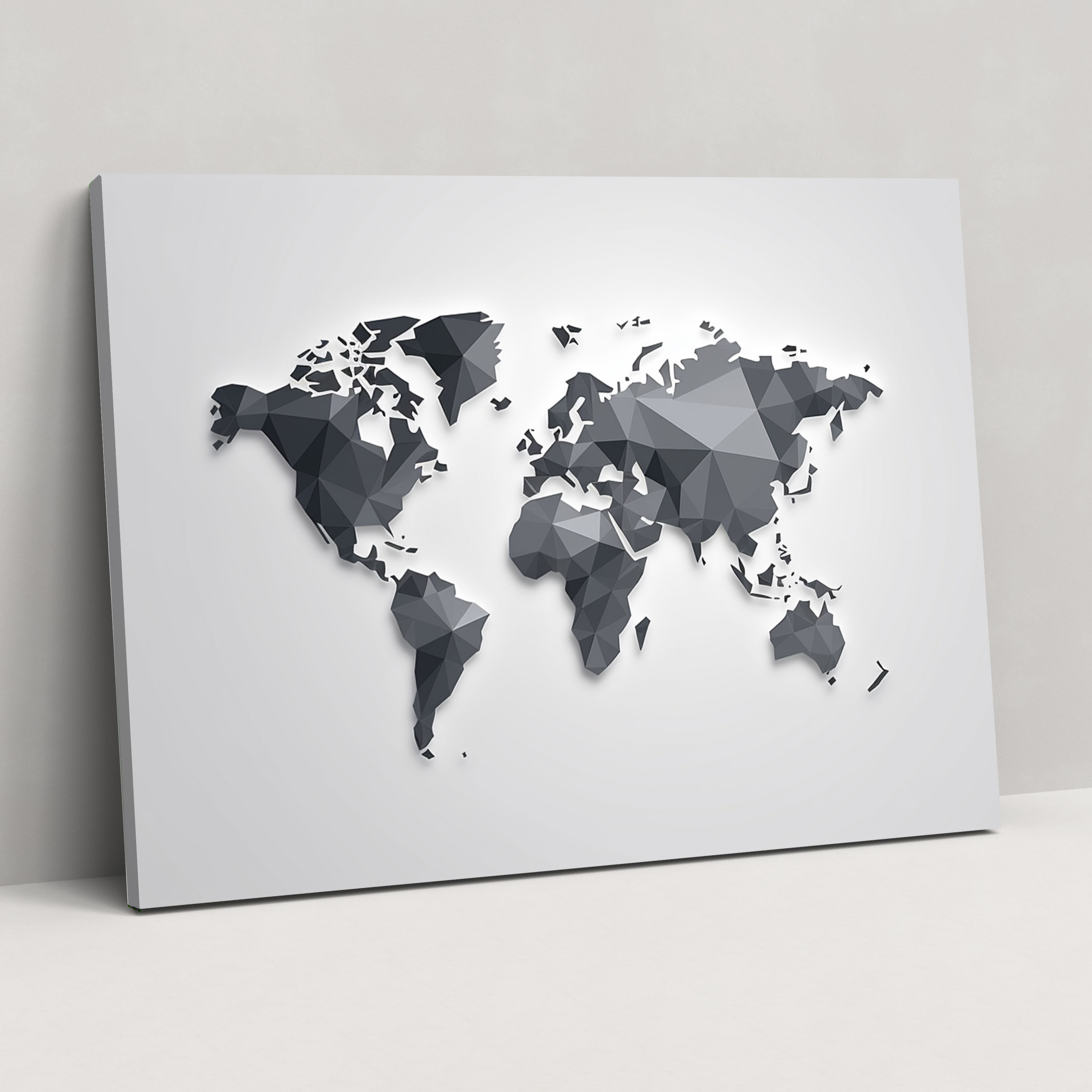 Minimalist World Map Wall Art - World Map, World Map, Wall Art, Canvas Print