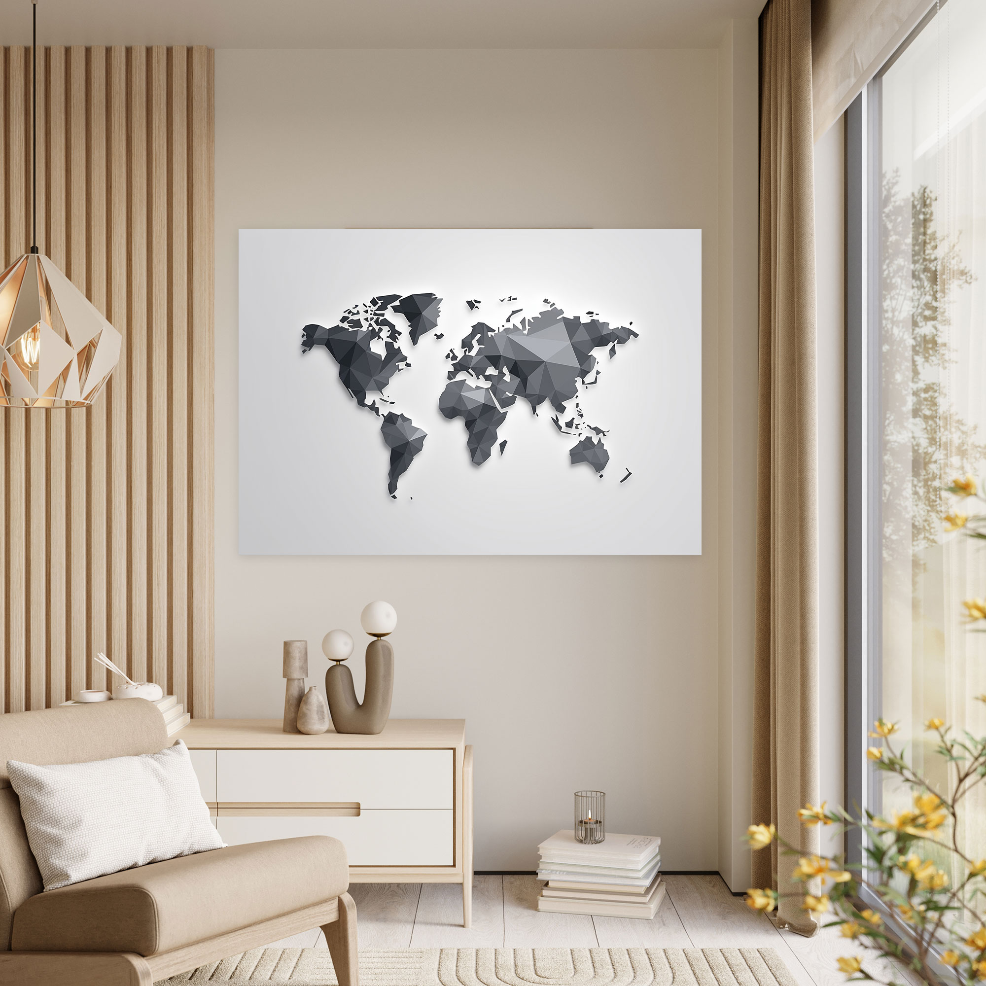 Minimalist World Map Wall Art - World Map, World Map, Wall Art, Canvas Print