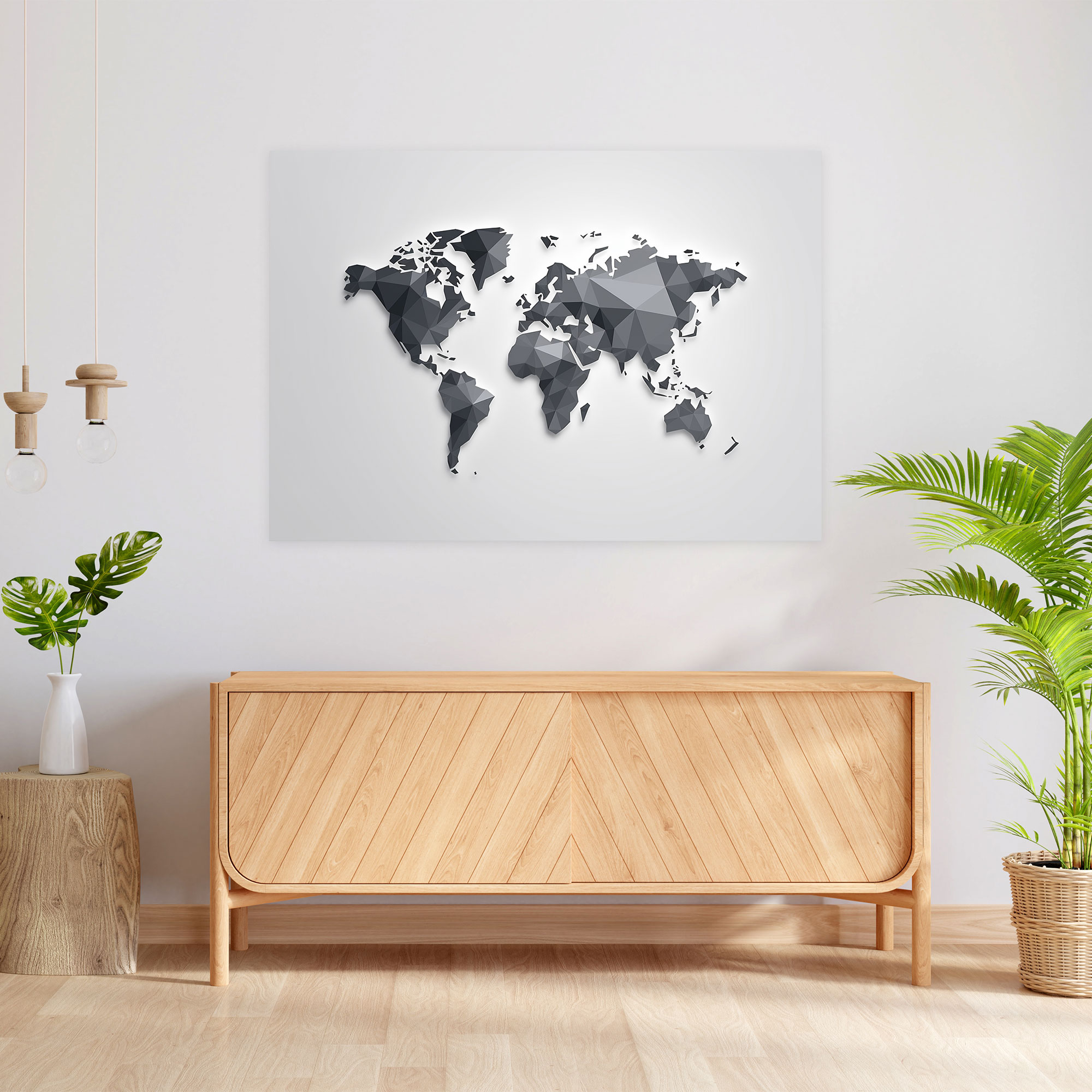 Minimalist World Map Wall Art - World Map, World Map, Wall Art, Canvas Print