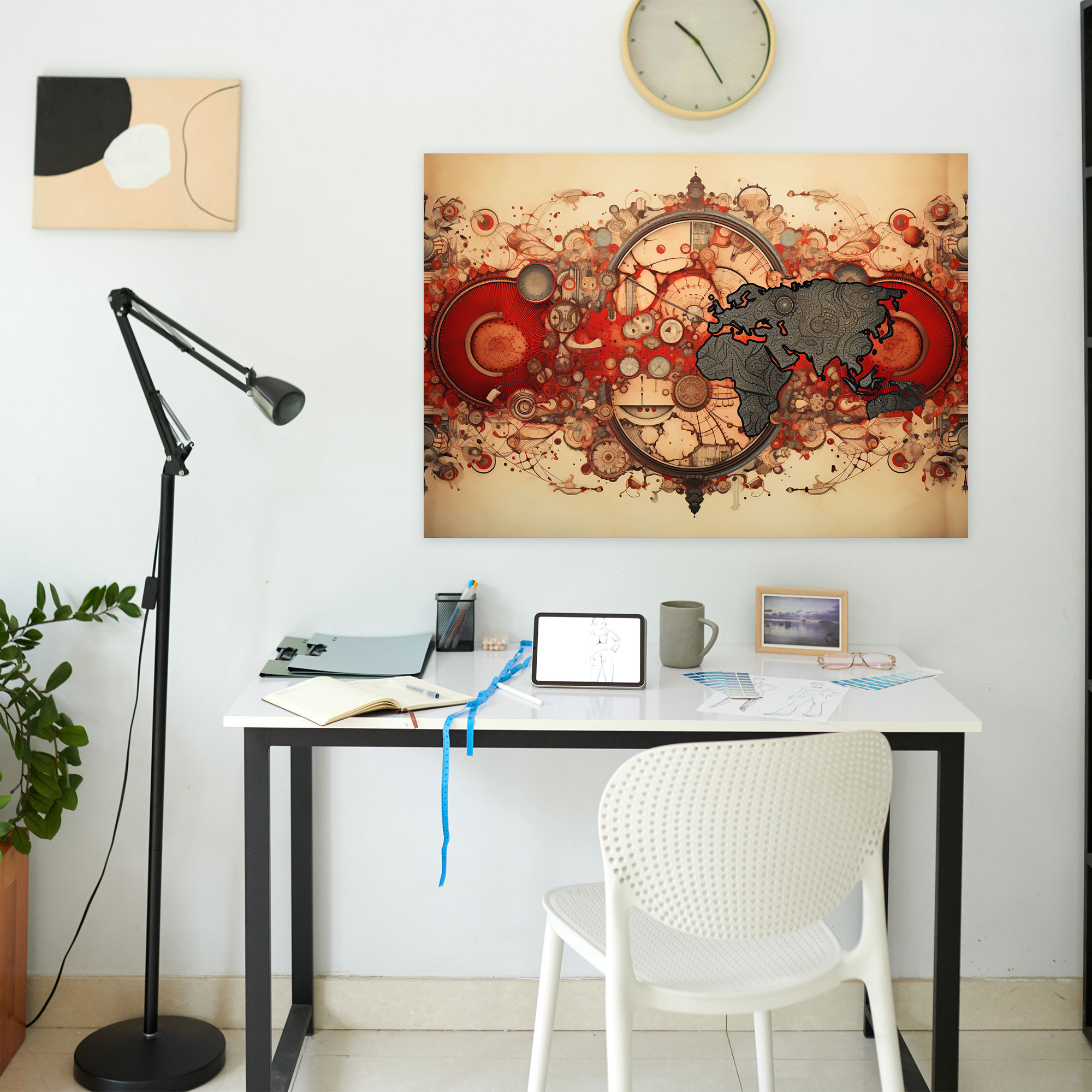 Mandala World Map Wall Decoration - World Map, World Map, Mandala Patterns, Interconnectedness