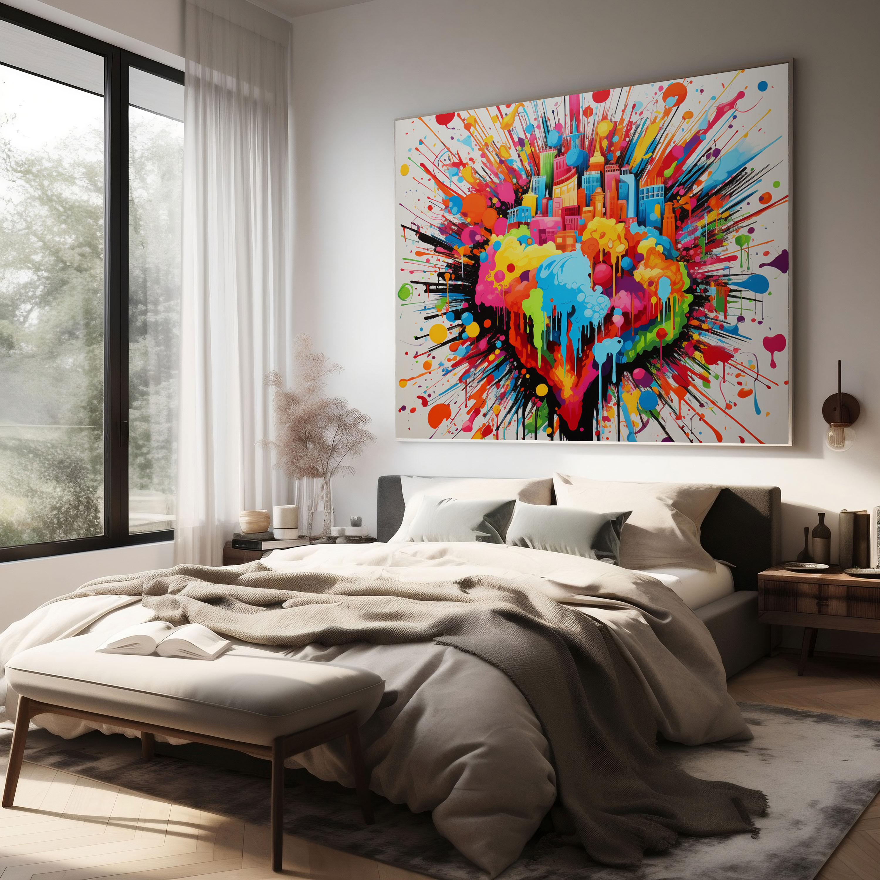 Pop Art World Map Canvas Print - World Map, Canvas Wall Art, Canvas, Wall Art