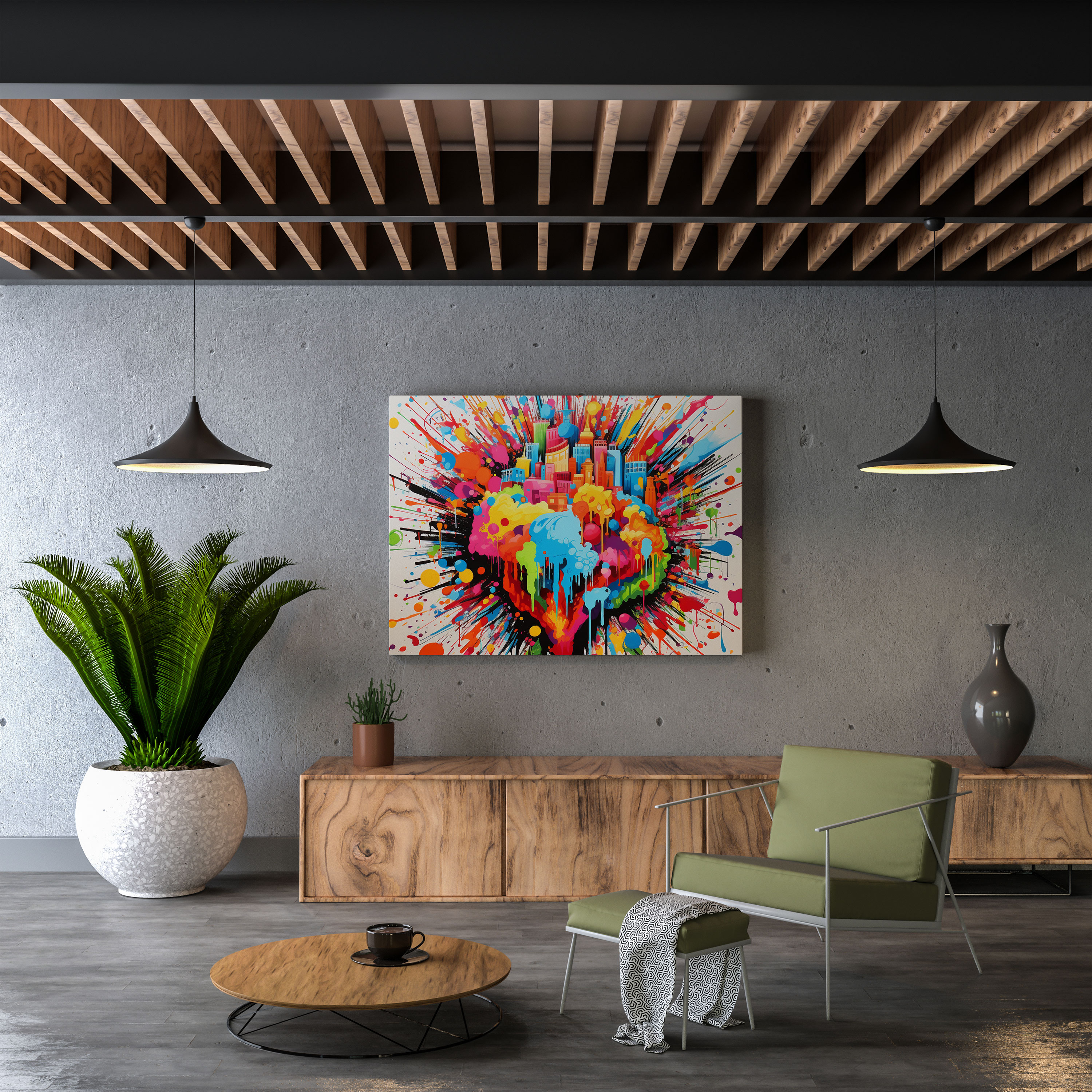 Pop Art World Map Canvas Print - World Map, Canvas Wall Art, Canvas, Wall Art