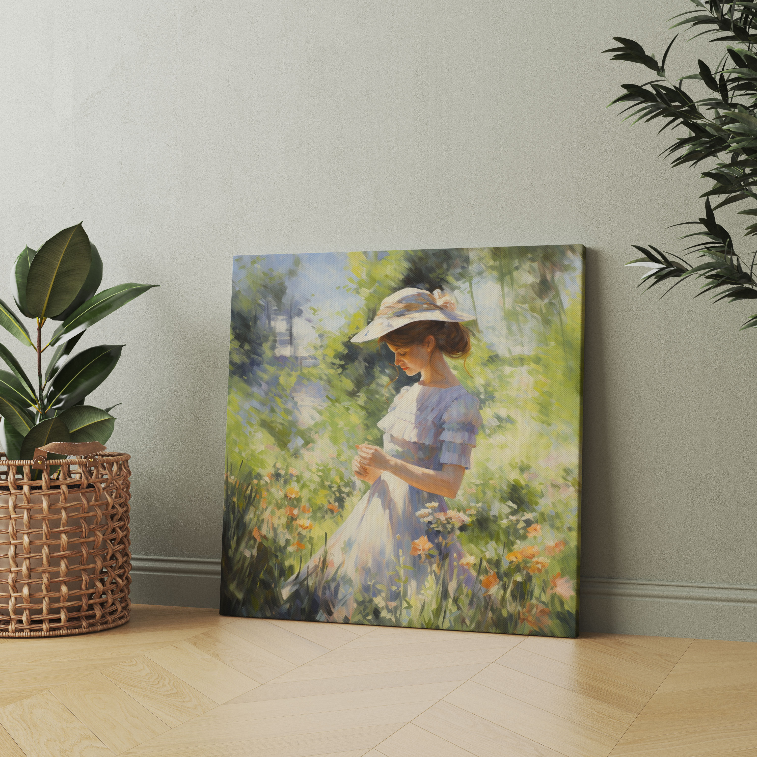 Woman Canvas Print: Sunny Garden - Woman, Canvas Print, Woman, Home Decoration