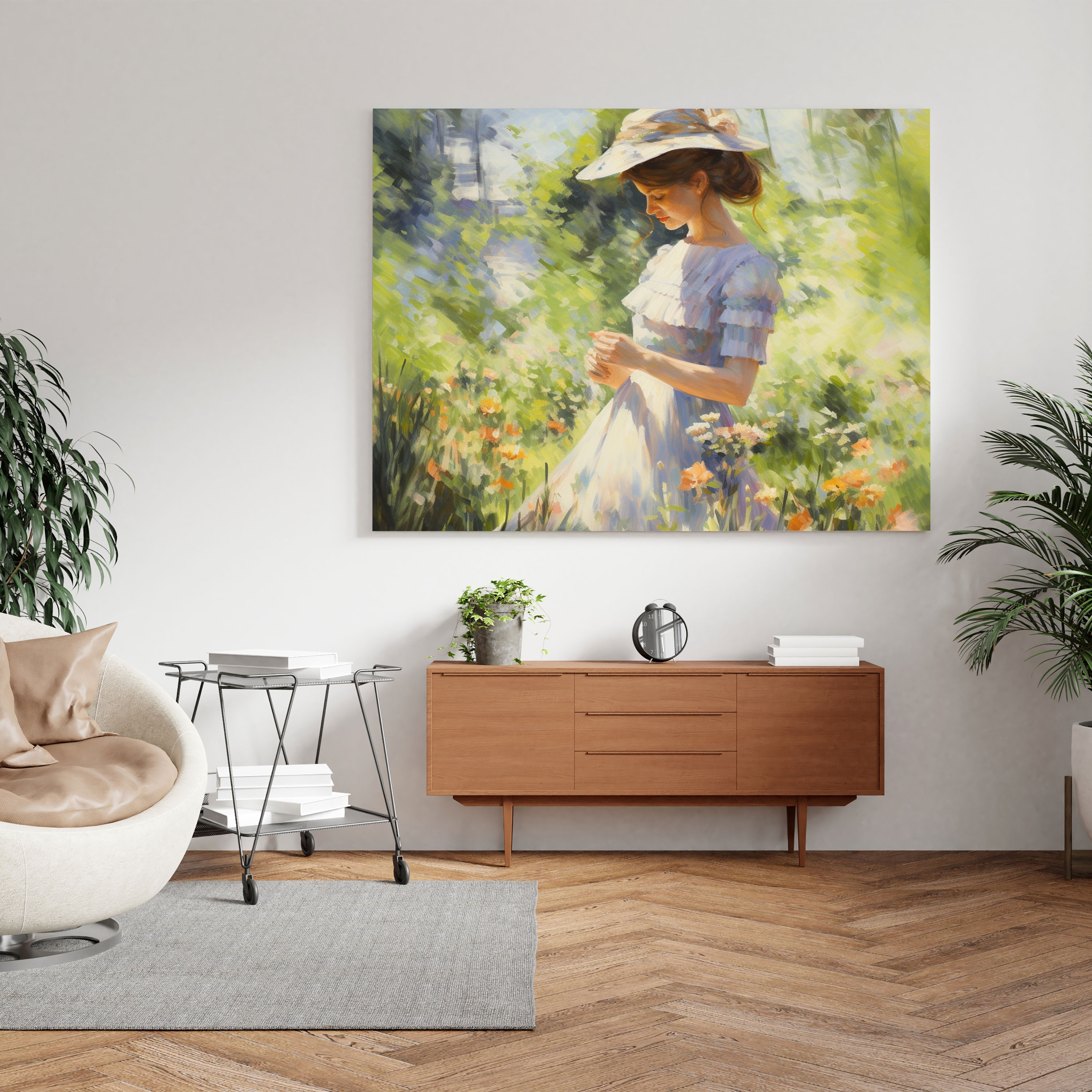 Woman Canvas Print: Sunny Garden - Woman, Canvas Print, Woman, Home Decoration