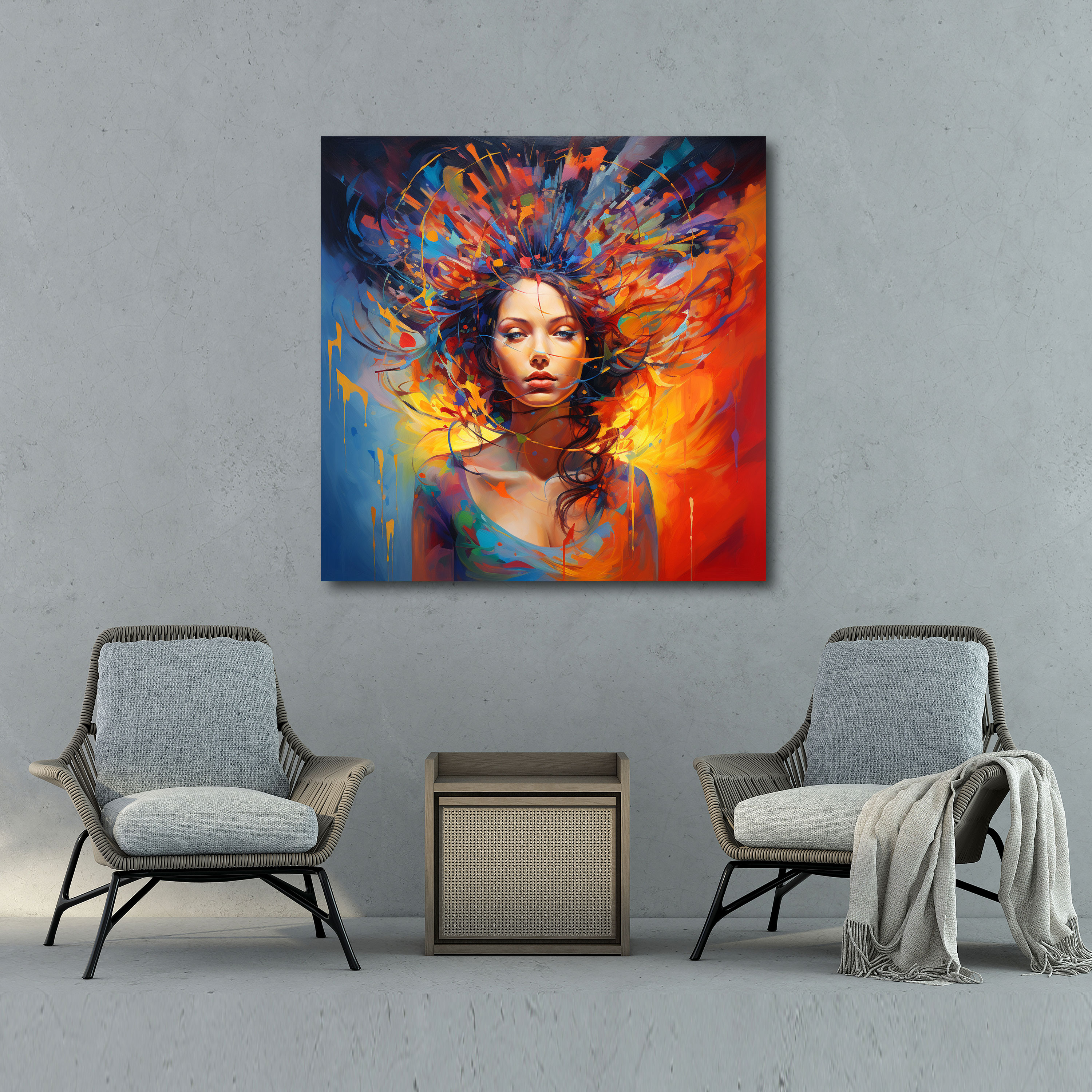 Woman Canvas Print - Modern Abstract Wall Art - Woman, Canvas, Modern Abstract Painting, Canvas Print