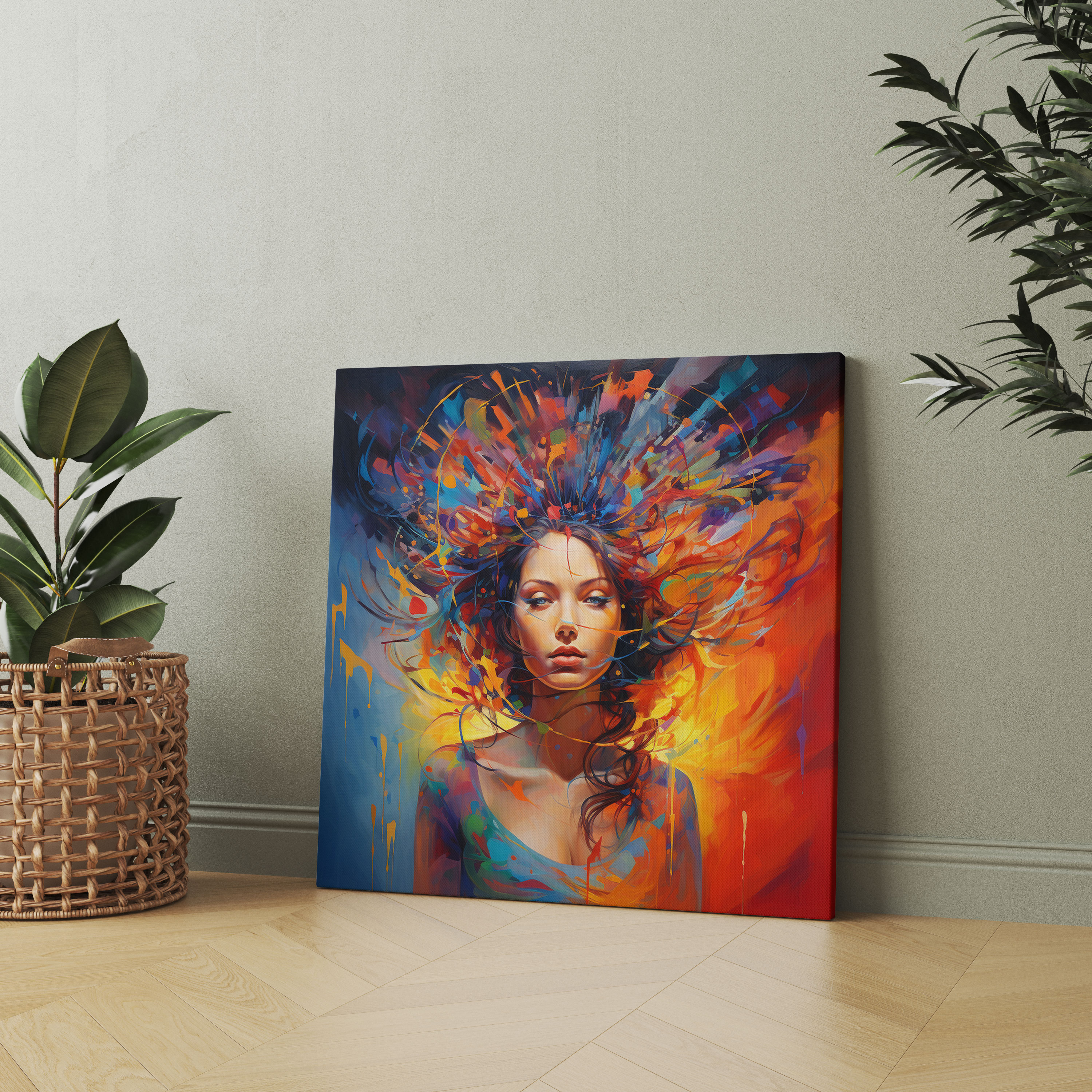 Woman Canvas Print - Modern Abstract Wall Art - Woman, Canvas, Modern Abstract Painting, Canvas Print