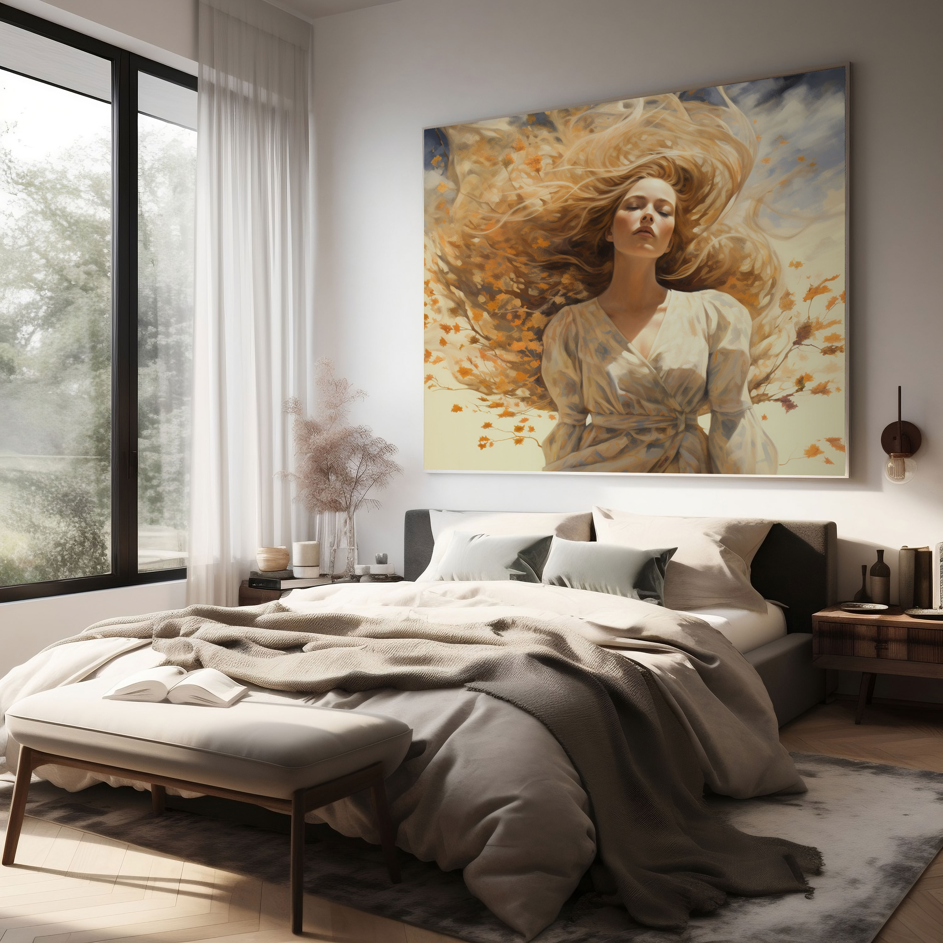 Woman Wall Decoration - Contemporary Illustration Canvas Print - Woman, Contemporary Illustration, Nature, Canvas Print