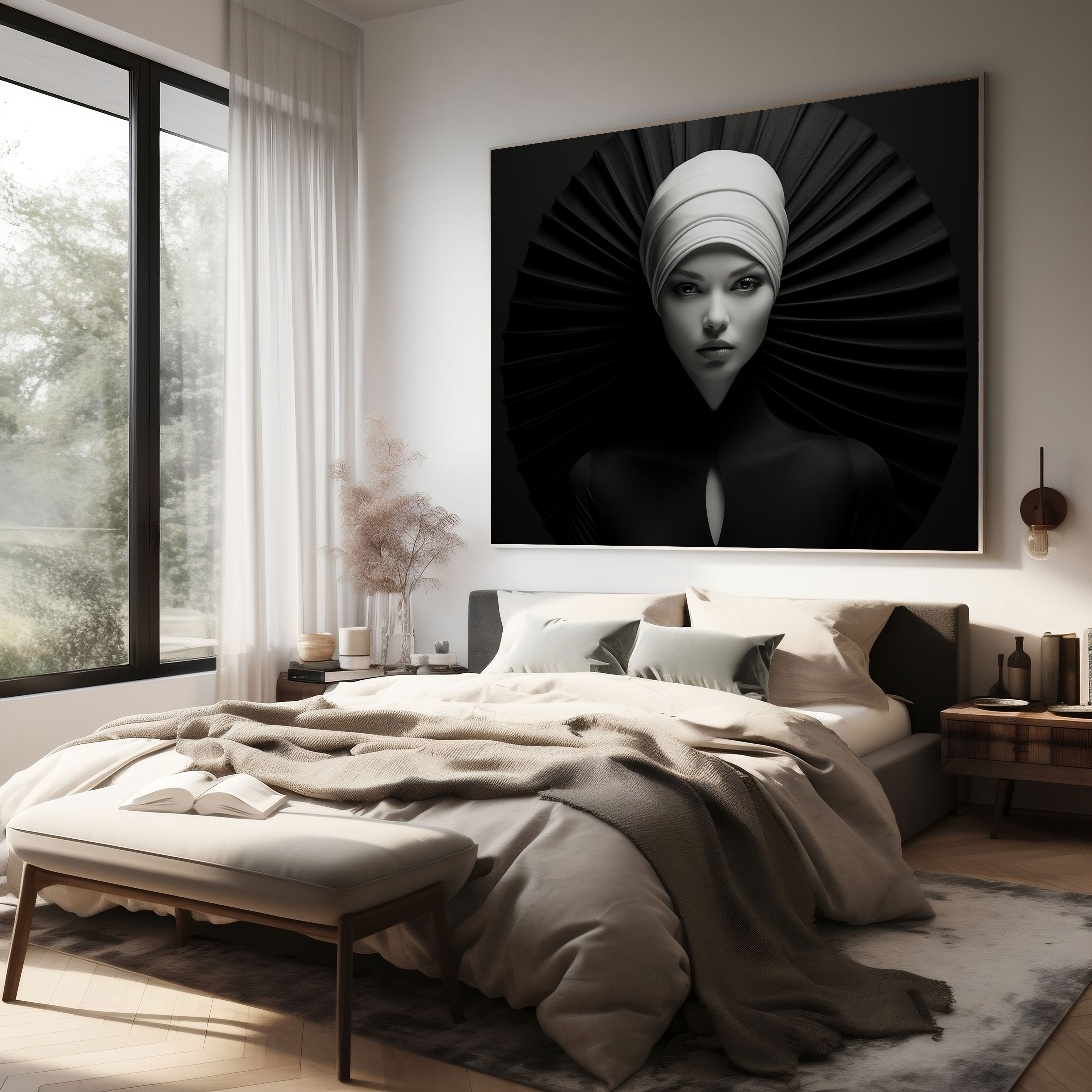 Woman Canvas Print - Minimalist Black And White Wall Art - Woman, Woman, Canvas Wall Art, Wall Art