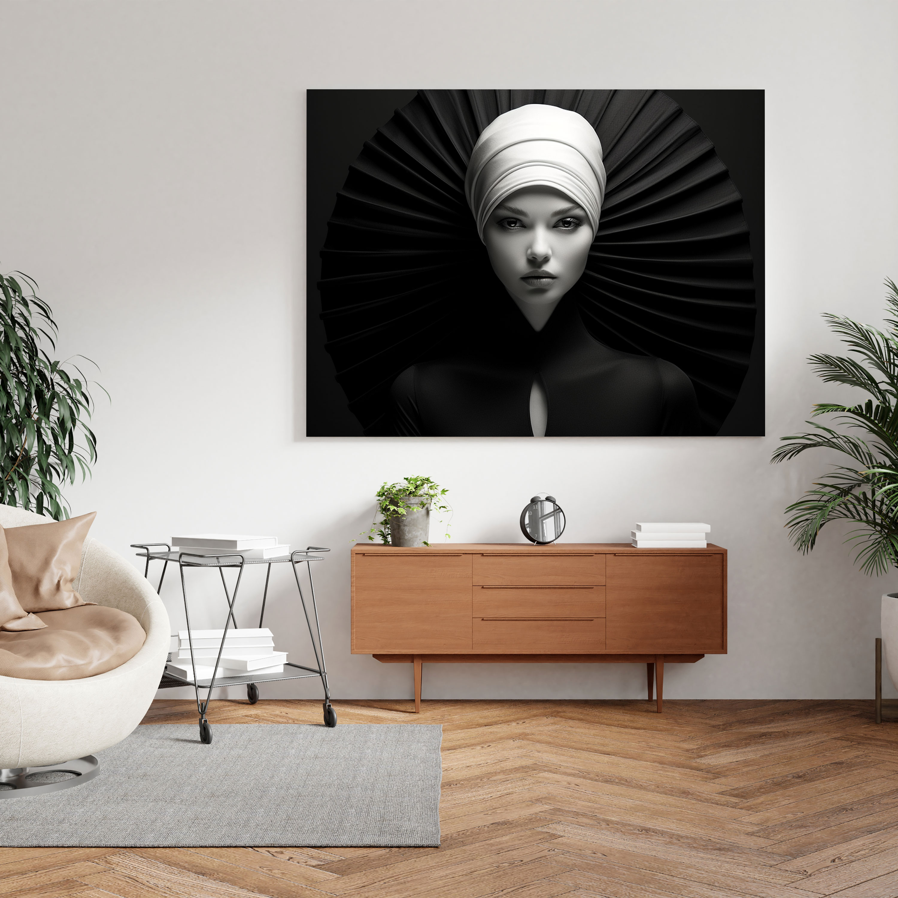 Woman Canvas Print - Minimalist Black And White Wall Art - Woman, Woman, Canvas Wall Art, Wall Art
