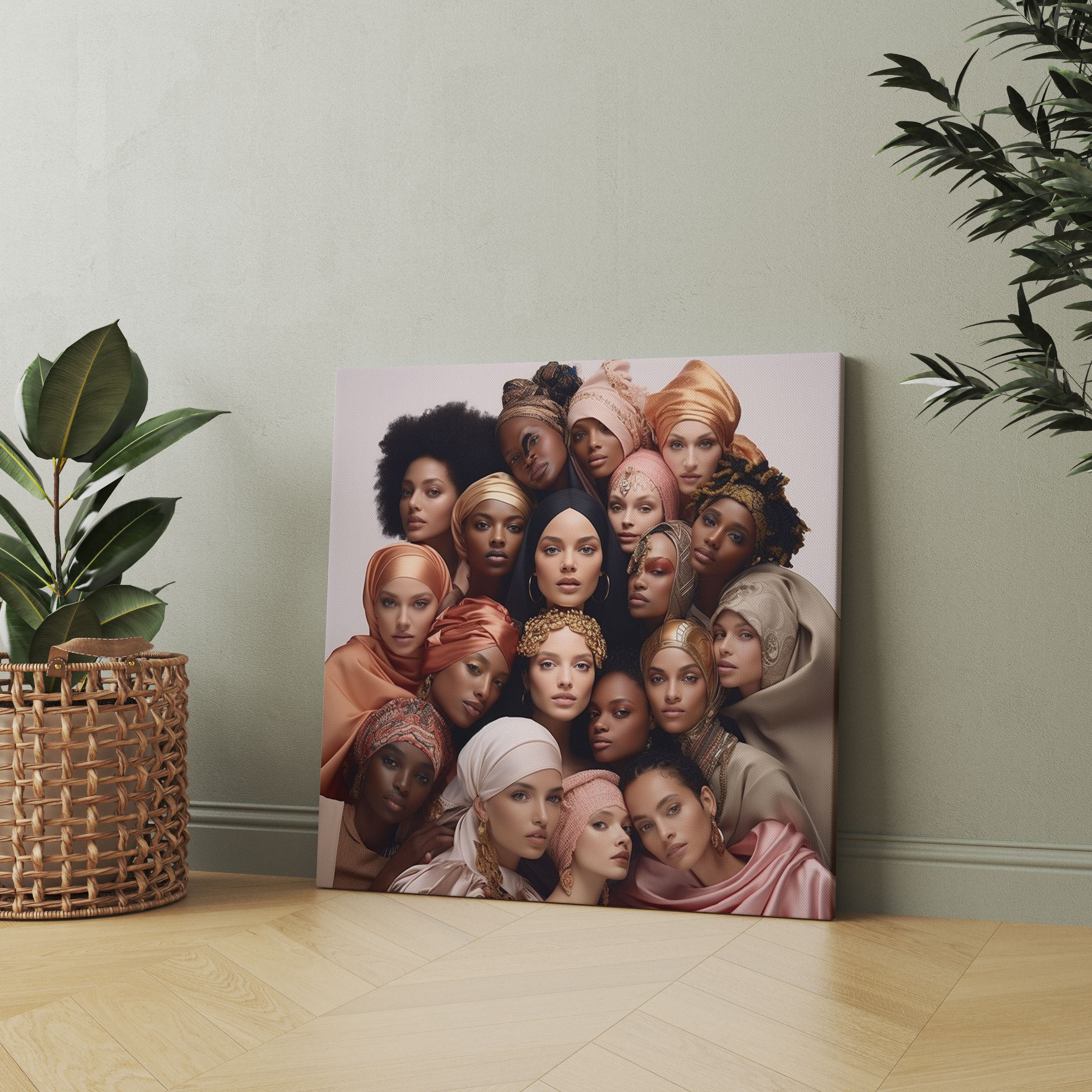 Woman Canvas Print - Diversity Collage Wall Art - Woman, Canvas, Unity, Woman
