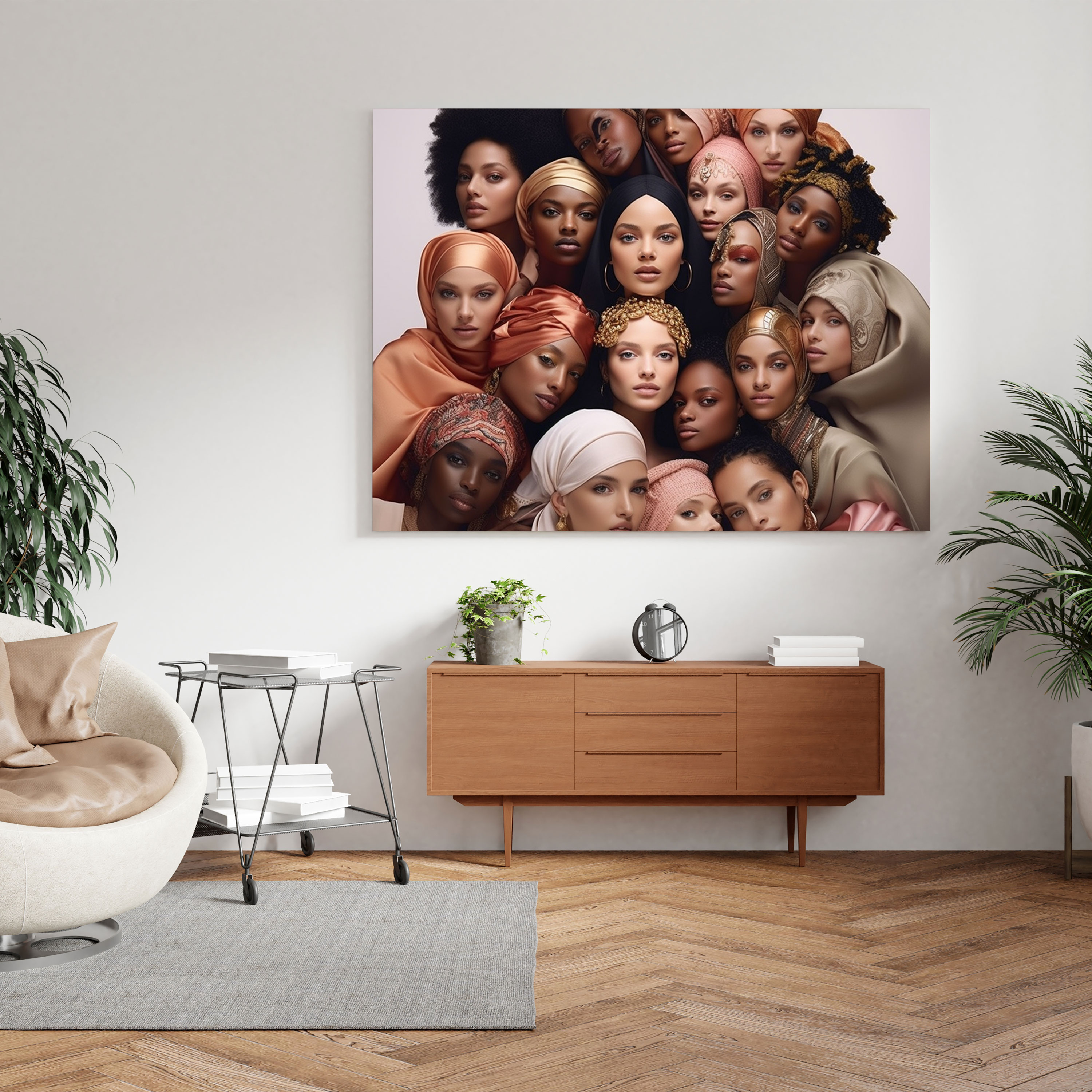 Woman Canvas Print - Diversity Collage Wall Art - Woman, Canvas, Unity, Woman