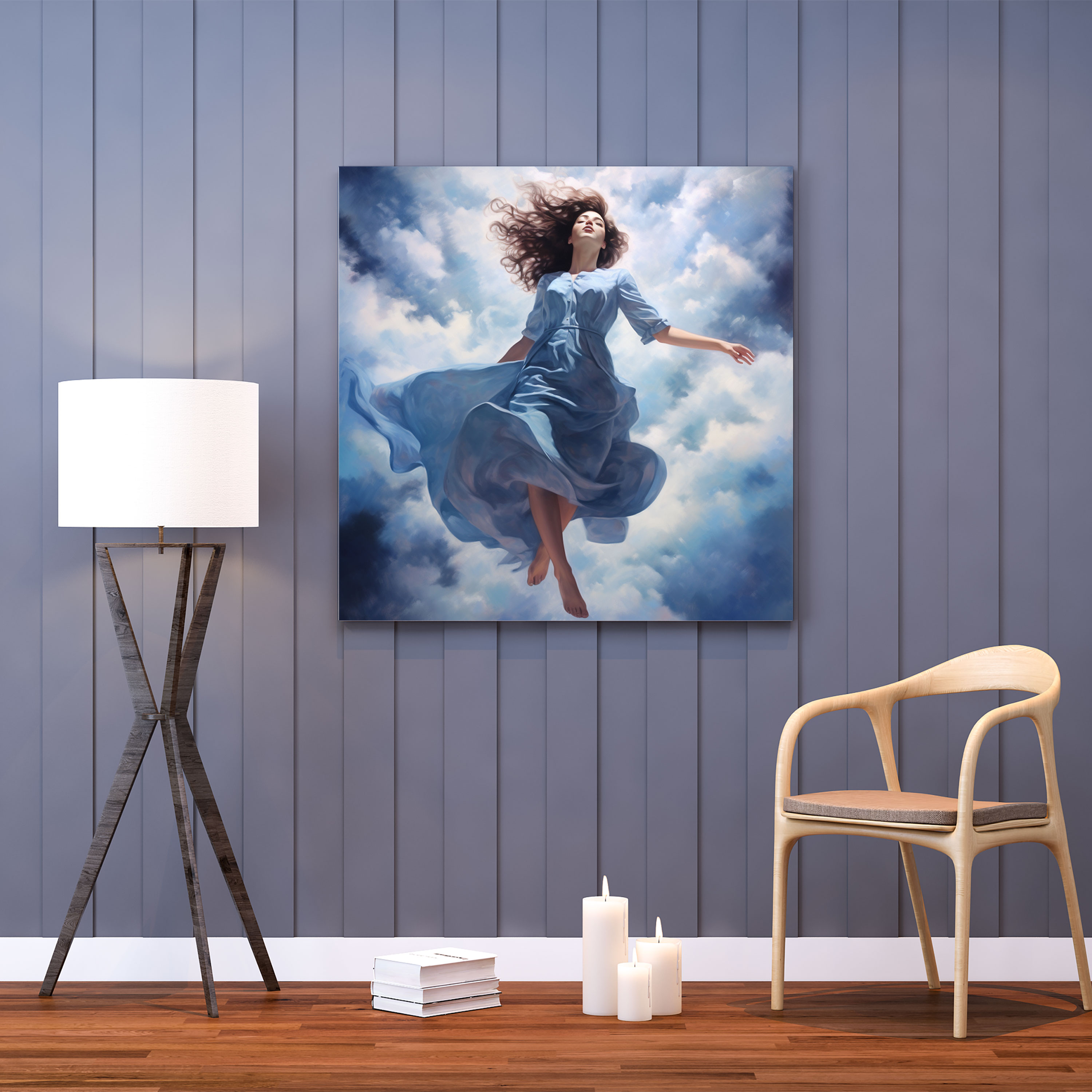 Woman Canvas Print - Dreamy Sky Wall Art - Woman, Canvas, Wall Art, Sky