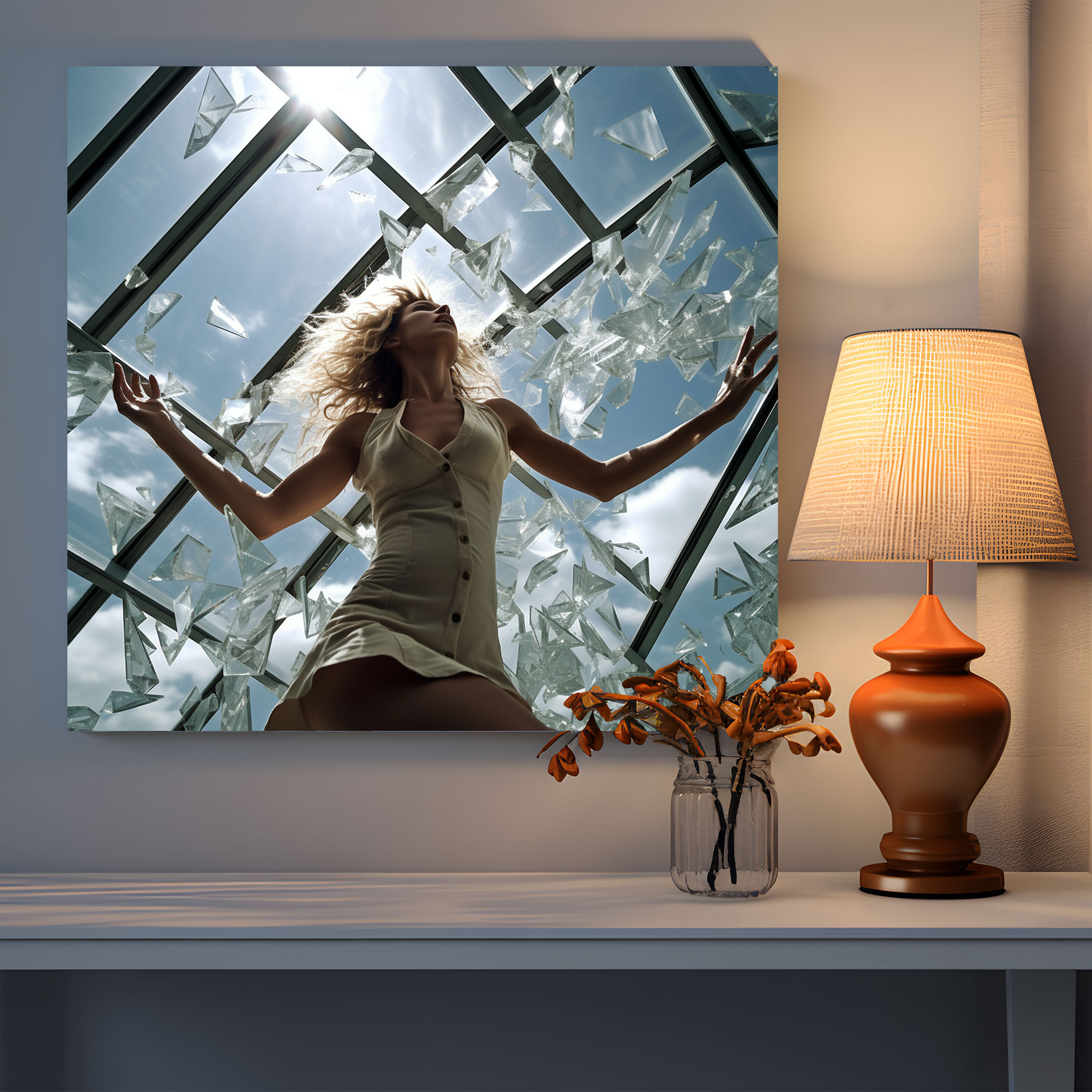 Woman Canvas Print - Glass Ceilings Wall Art - Woman, Powerful, Canvas, Ambition