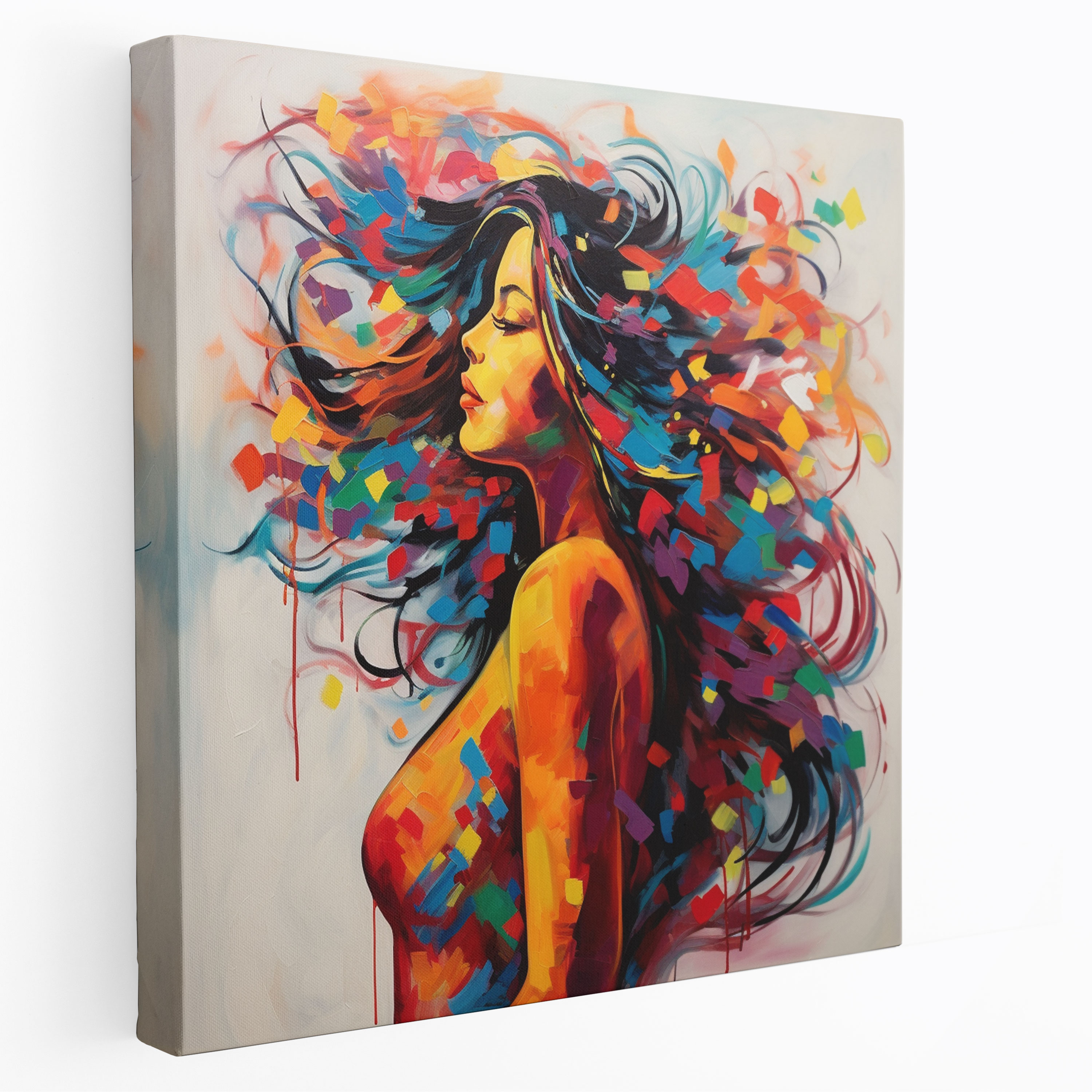 Woman Canvas Print - Abstract Silhouette - Woman, Canvas, Silhouette, Home Decoration