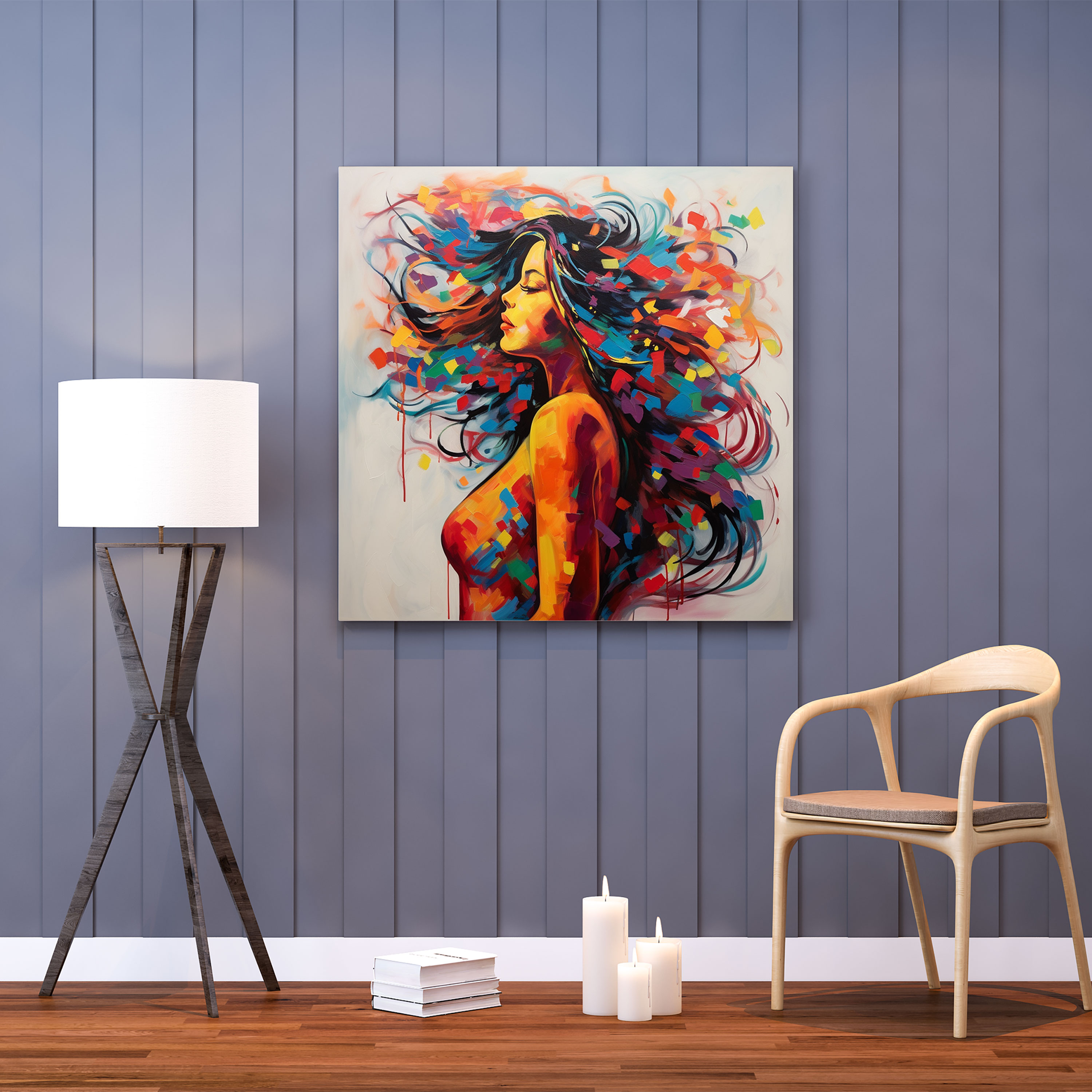 Woman Canvas Print - Abstract Silhouette - Woman, Canvas, Silhouette, Home Decoration
