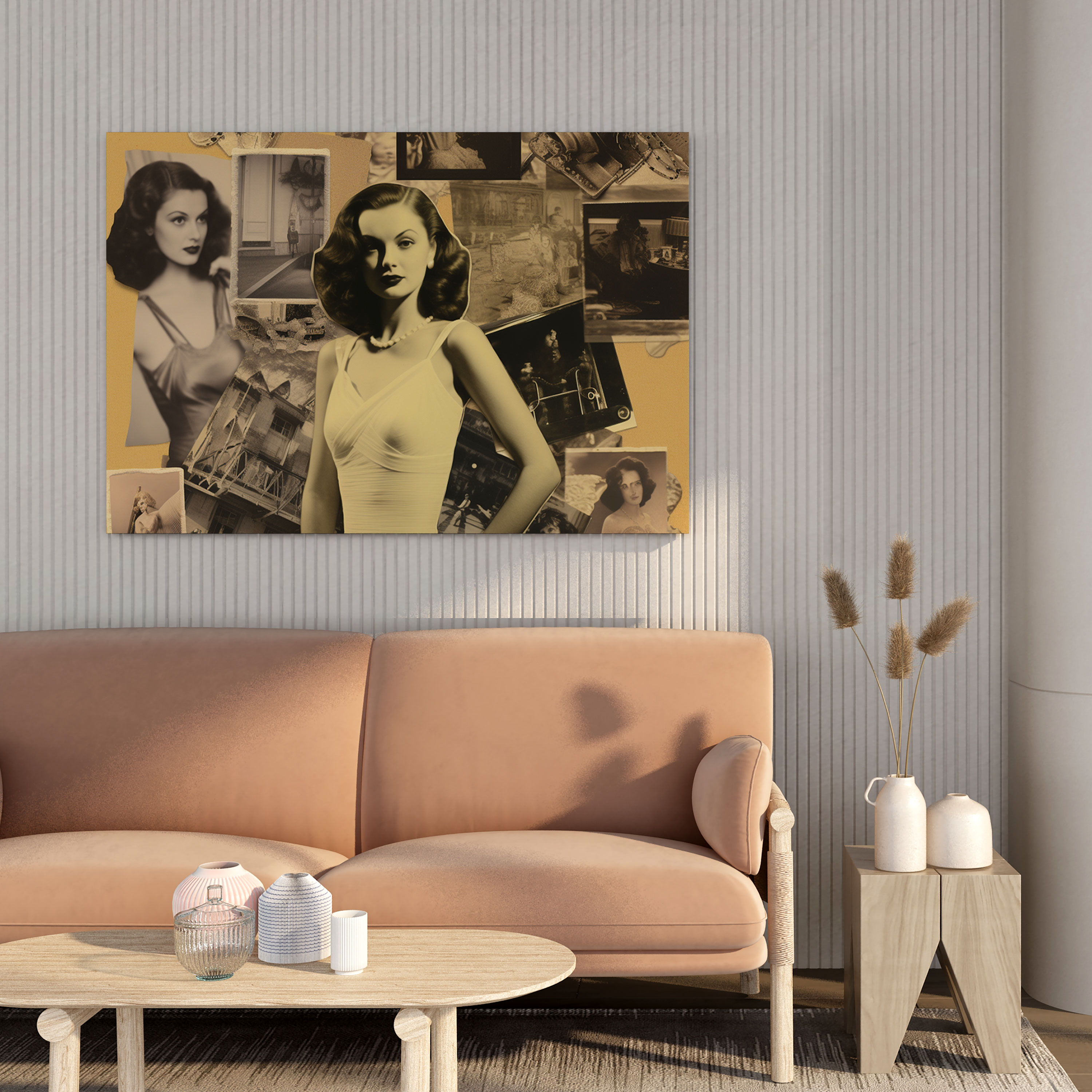 Woman Wall Art - Vintage Photo Collage - Woman, Canvas Print, Wall Decoration, Home Decoration