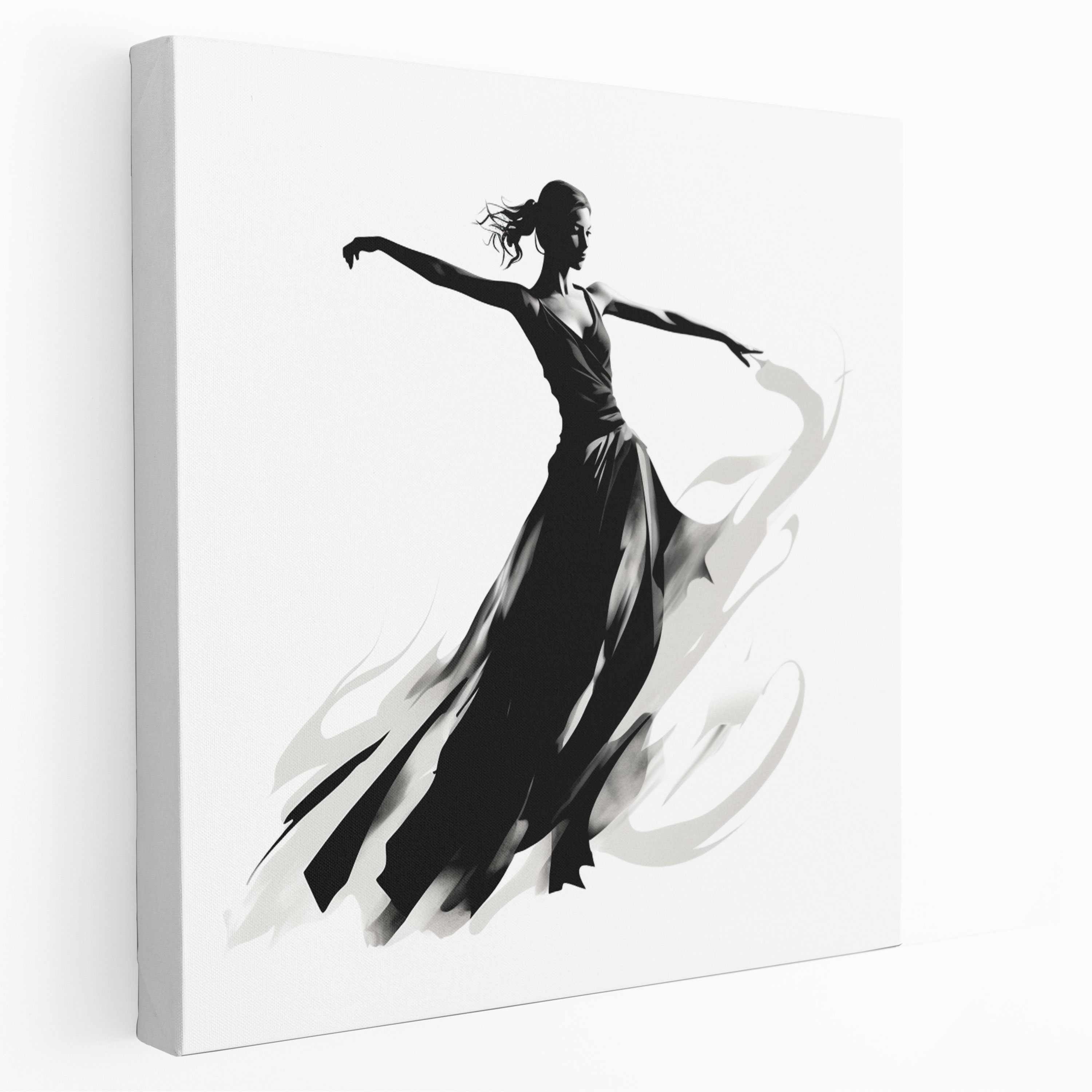 Woman Wall Art - Minimalist Black And White Sketch Canvas Print - Woman, Woman, Strength, Canvas Wall Art