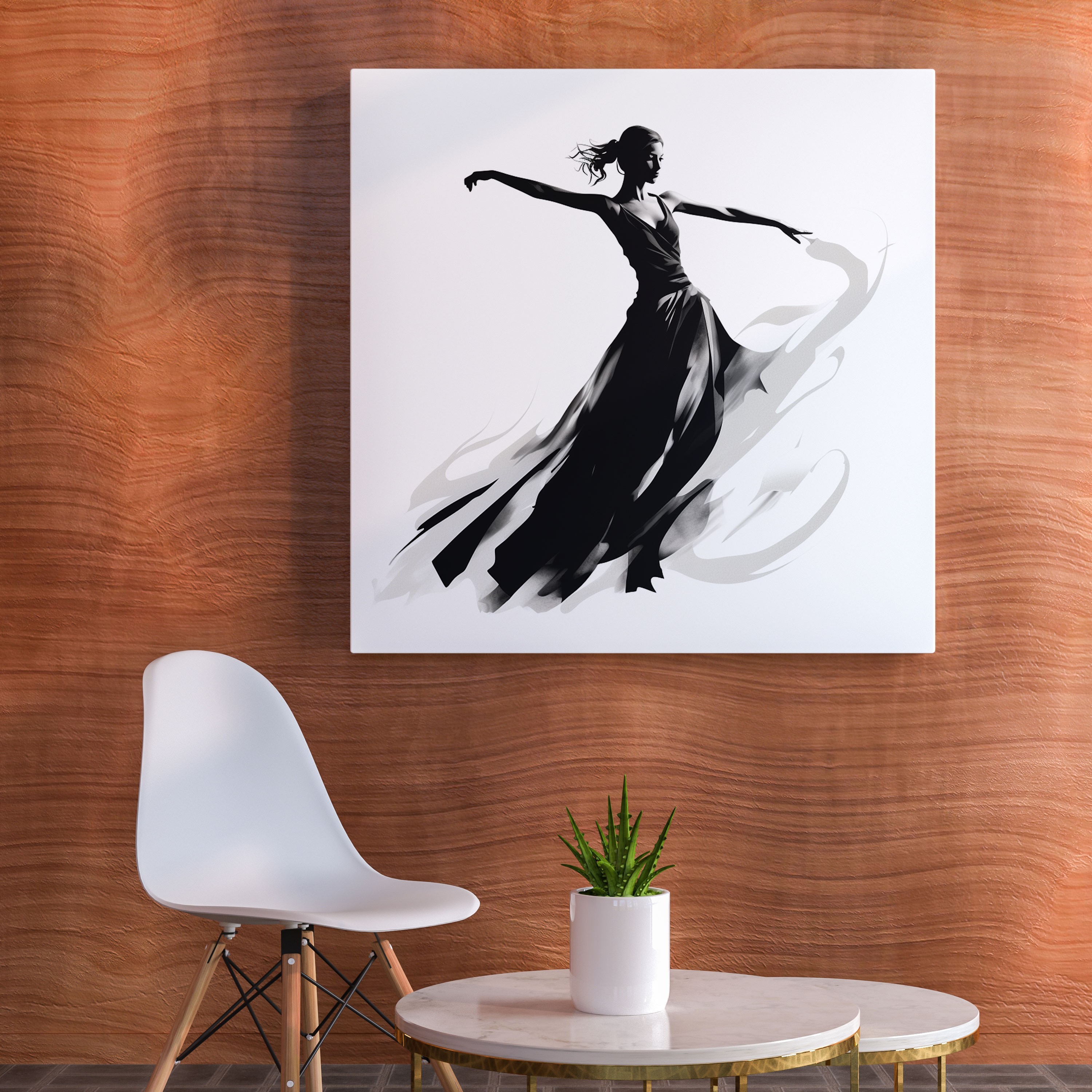 Woman Wall Art - Minimalist Black And White Sketch Canvas Print - Woman, Woman, Strength, Canvas Wall Art