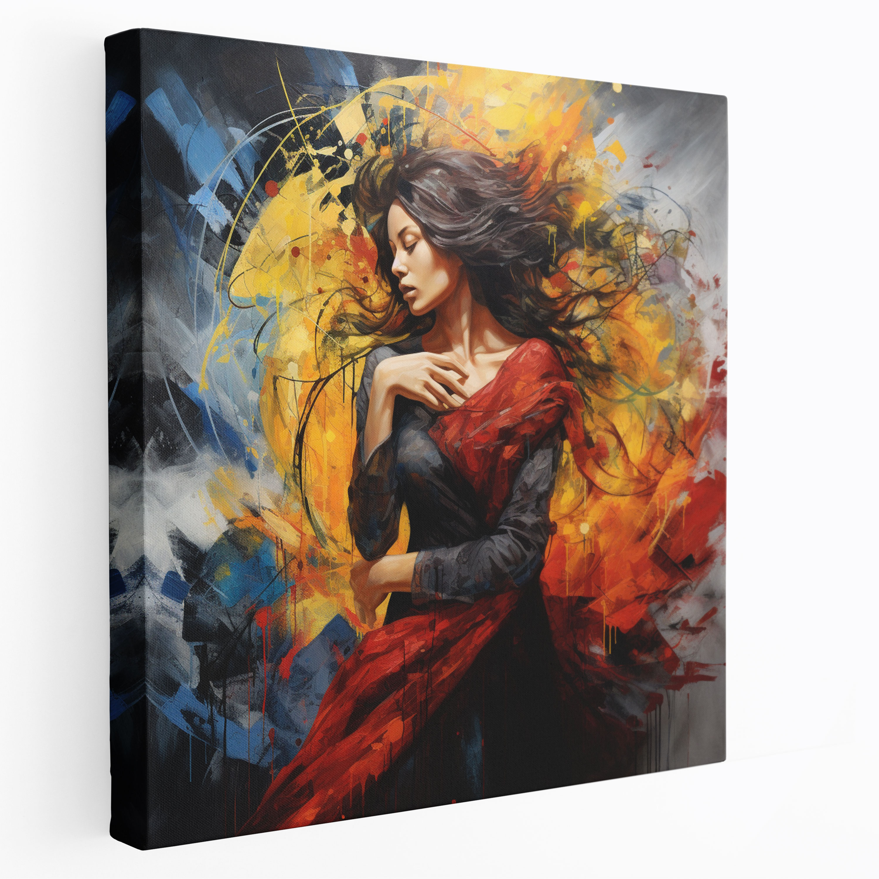Woman Wall Art - Abstract Freedom Mixed Media Canvas Print - Woman, Woman, Societal Norms, Canvas Wall Art