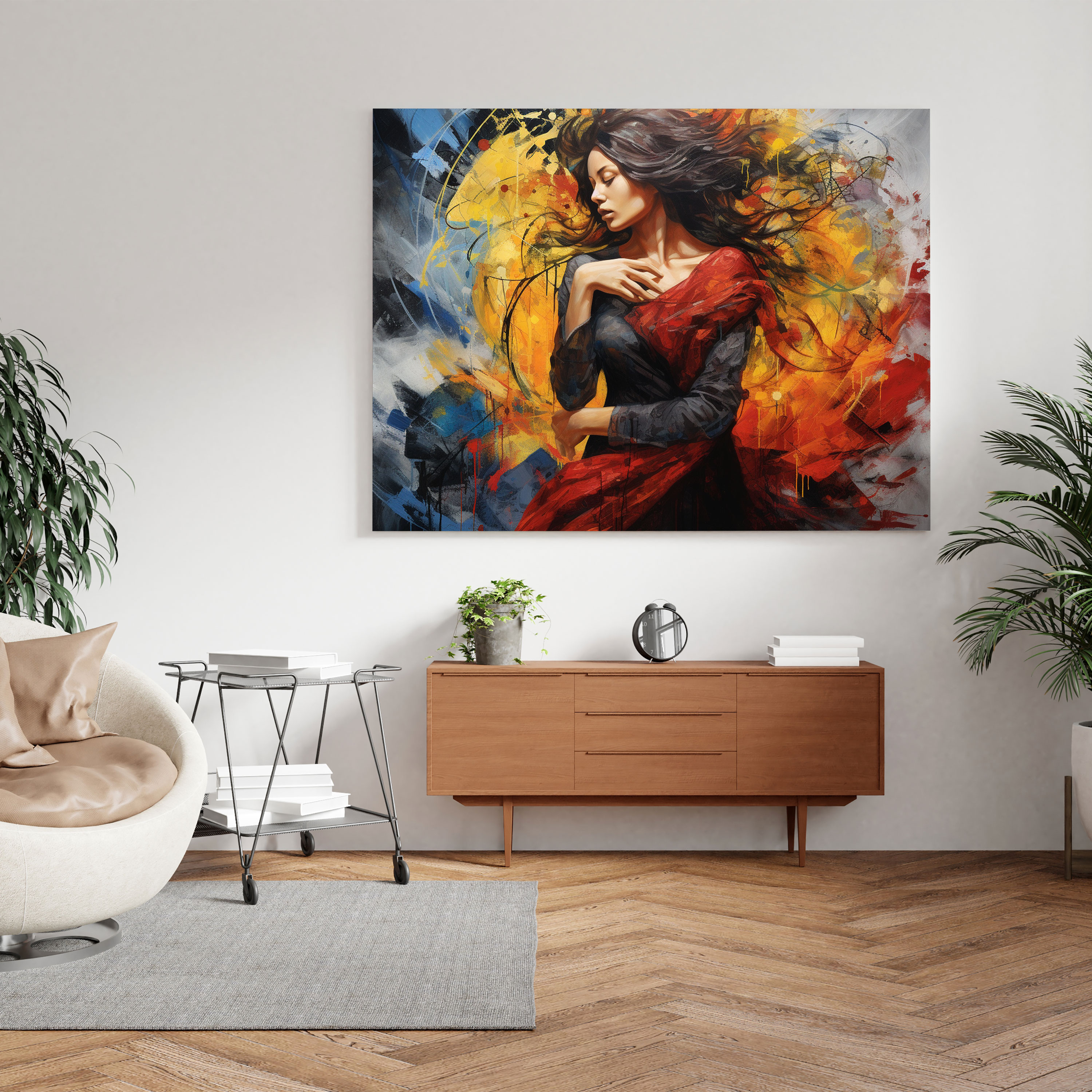 Woman Wall Art - Abstract Freedom Mixed Media Canvas Print - Woman, Woman, Societal Norms, Canvas Wall Art