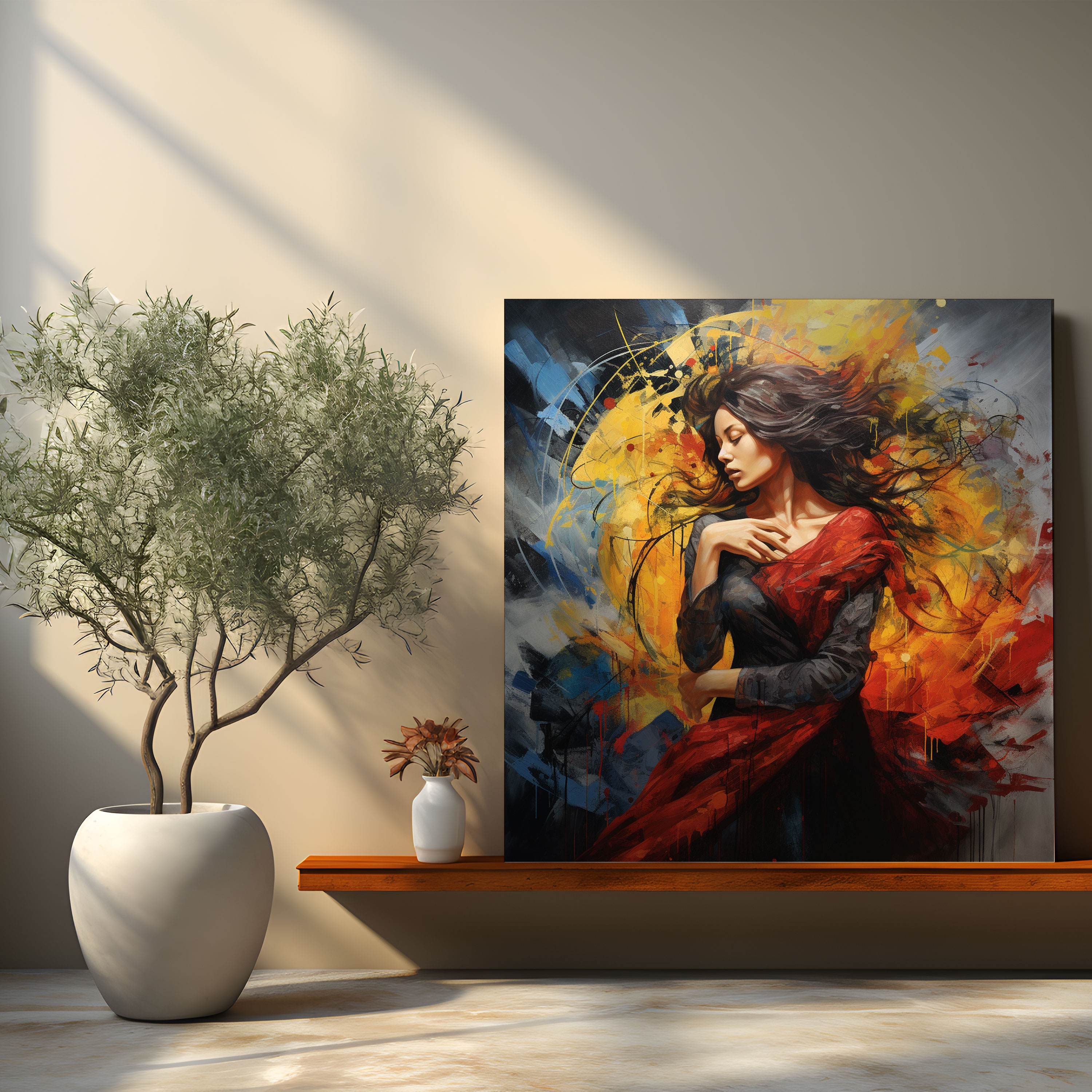 Woman Wall Art - Abstract Freedom Mixed Media Canvas Print - Woman, Woman, Societal Norms, Canvas Wall Art