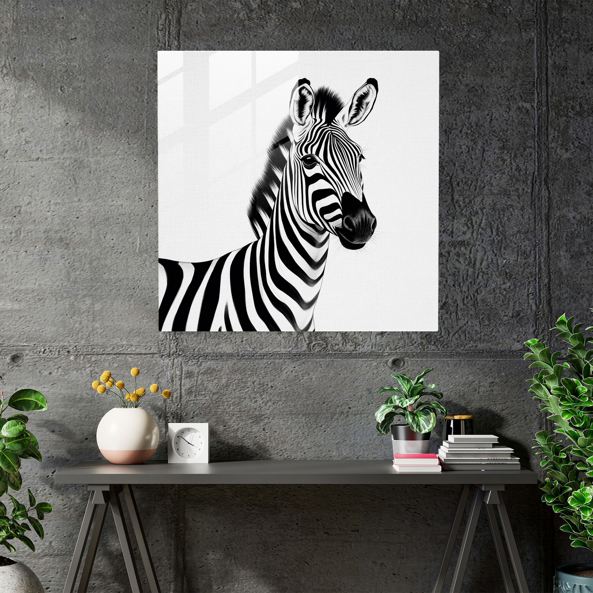 Zarif Zebra Cam Tablo - Zebra Cam Sanatı Duvar Dekorasyonu