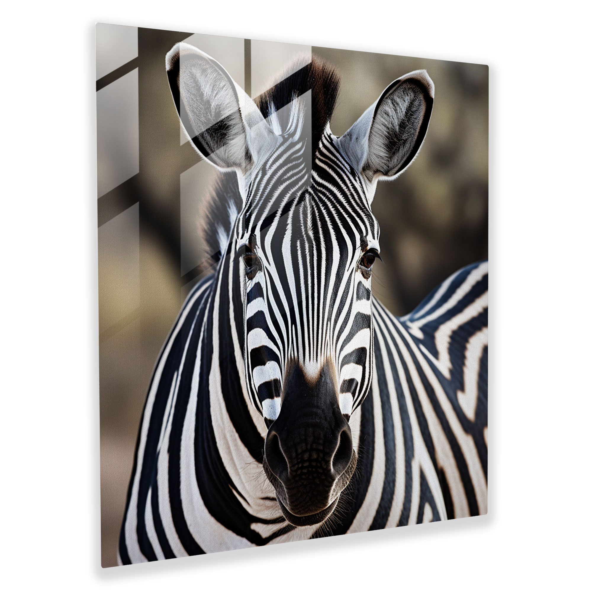 Nature's Stripes Glass Print - Zebra, Modern Art, Wall Decoration, Home Decoration