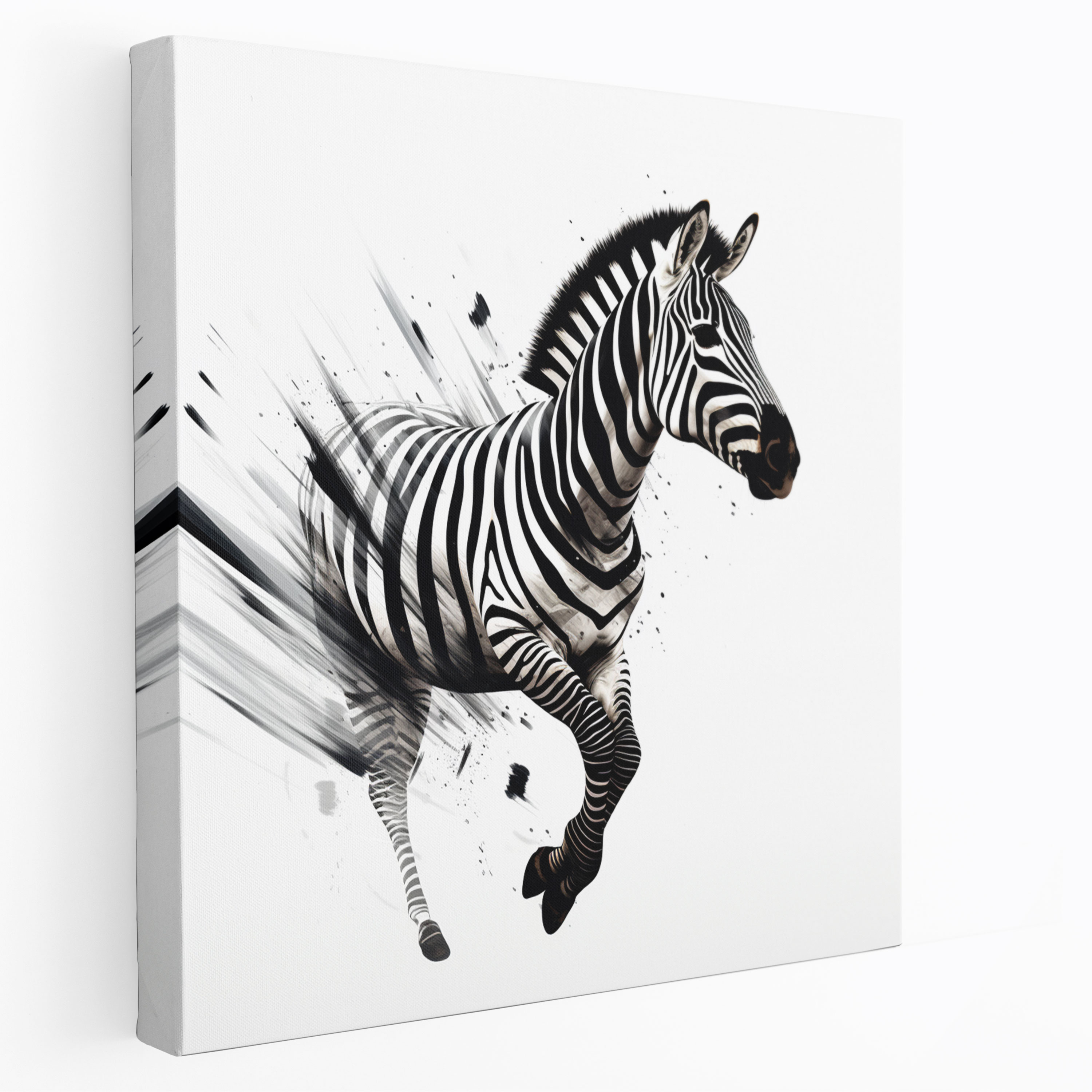 Zebra Canvas Print - Minimalist Black And White Wall Art - Zebra, Wall Art, Canvas, Canvas Print