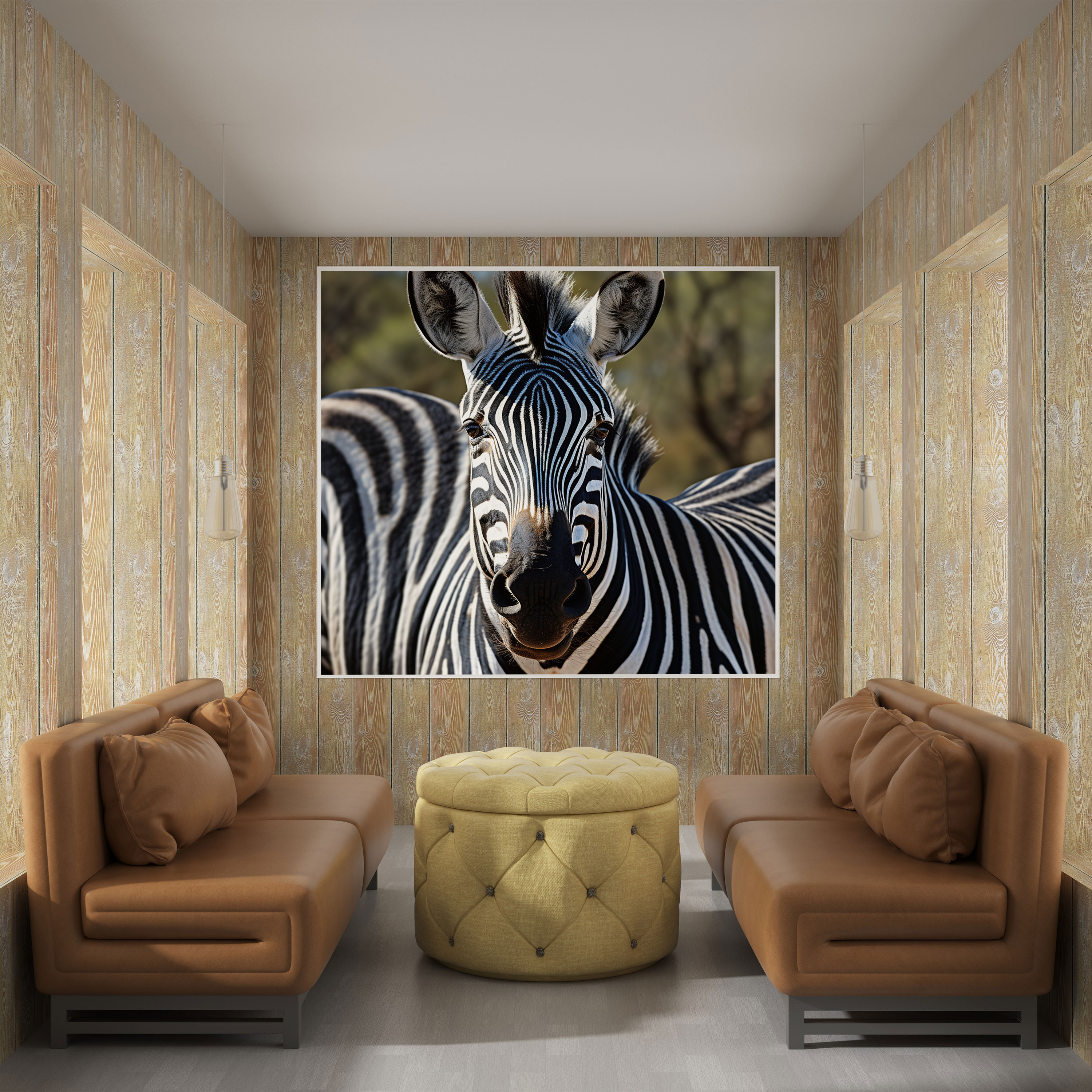 Zebra Canvas Print - Intense Eyes Wall Art - Zebra, Home Decoration, Zebra, Intense Eyes