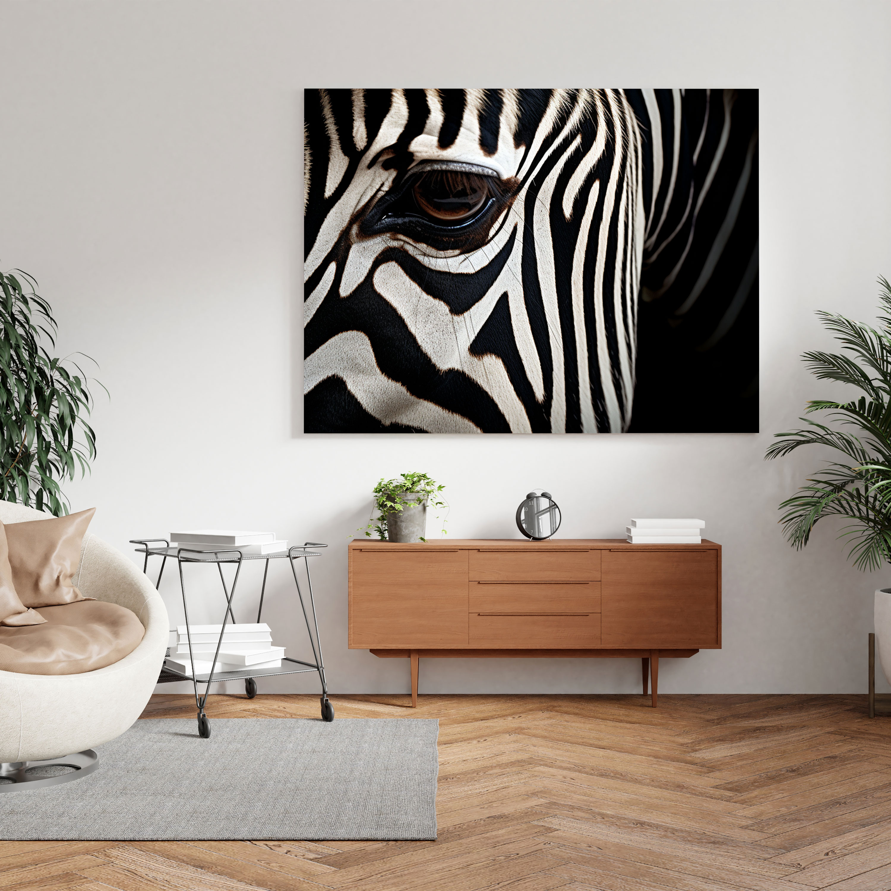 Zebra Kanvas Tablo - Görkemli Zebra - Duvar Dekorasyonu Koruma Alanı