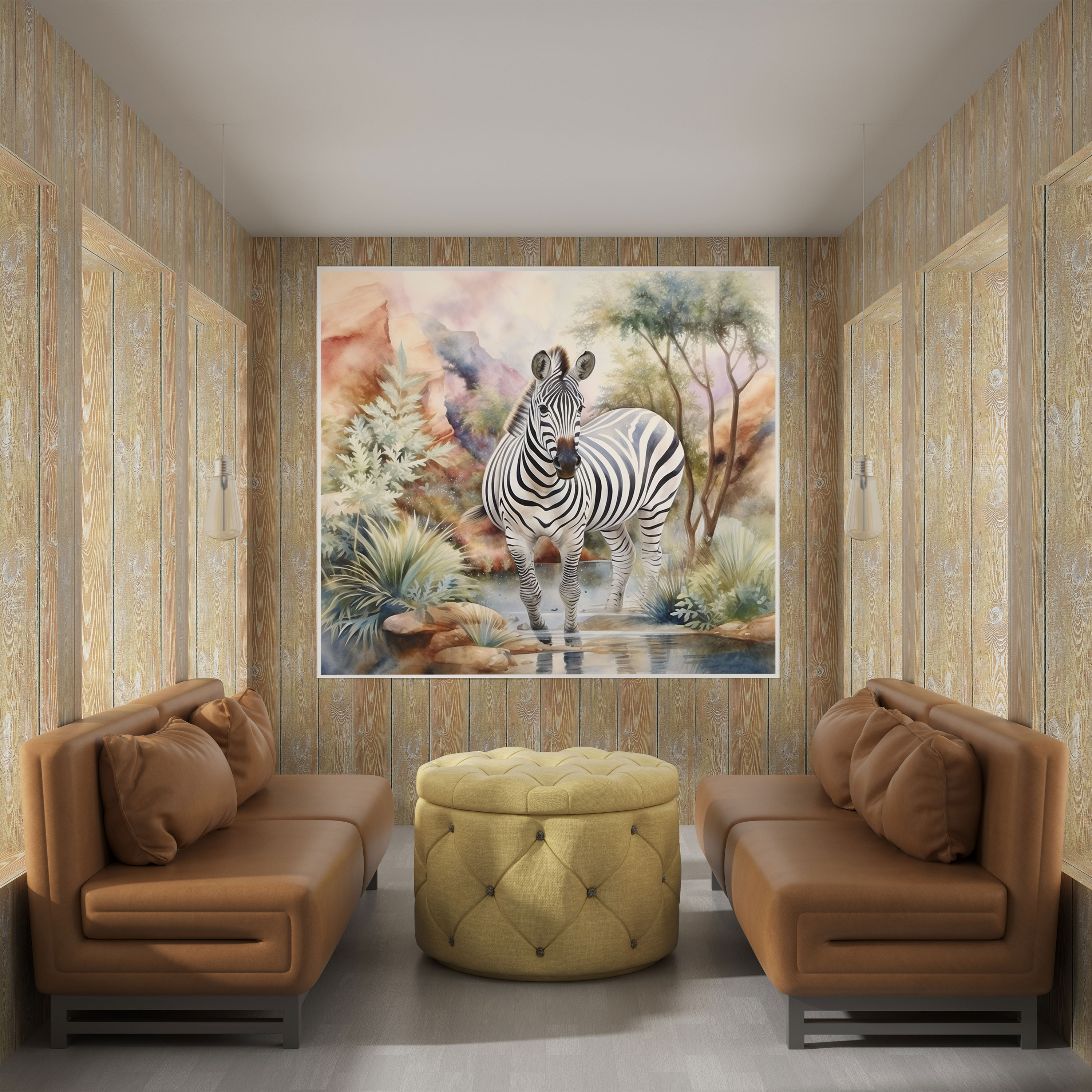 Zebra Wall Art - Dreamy Zebra - Zebra, Dreamy Landscape, Home Decoration, Wall Art