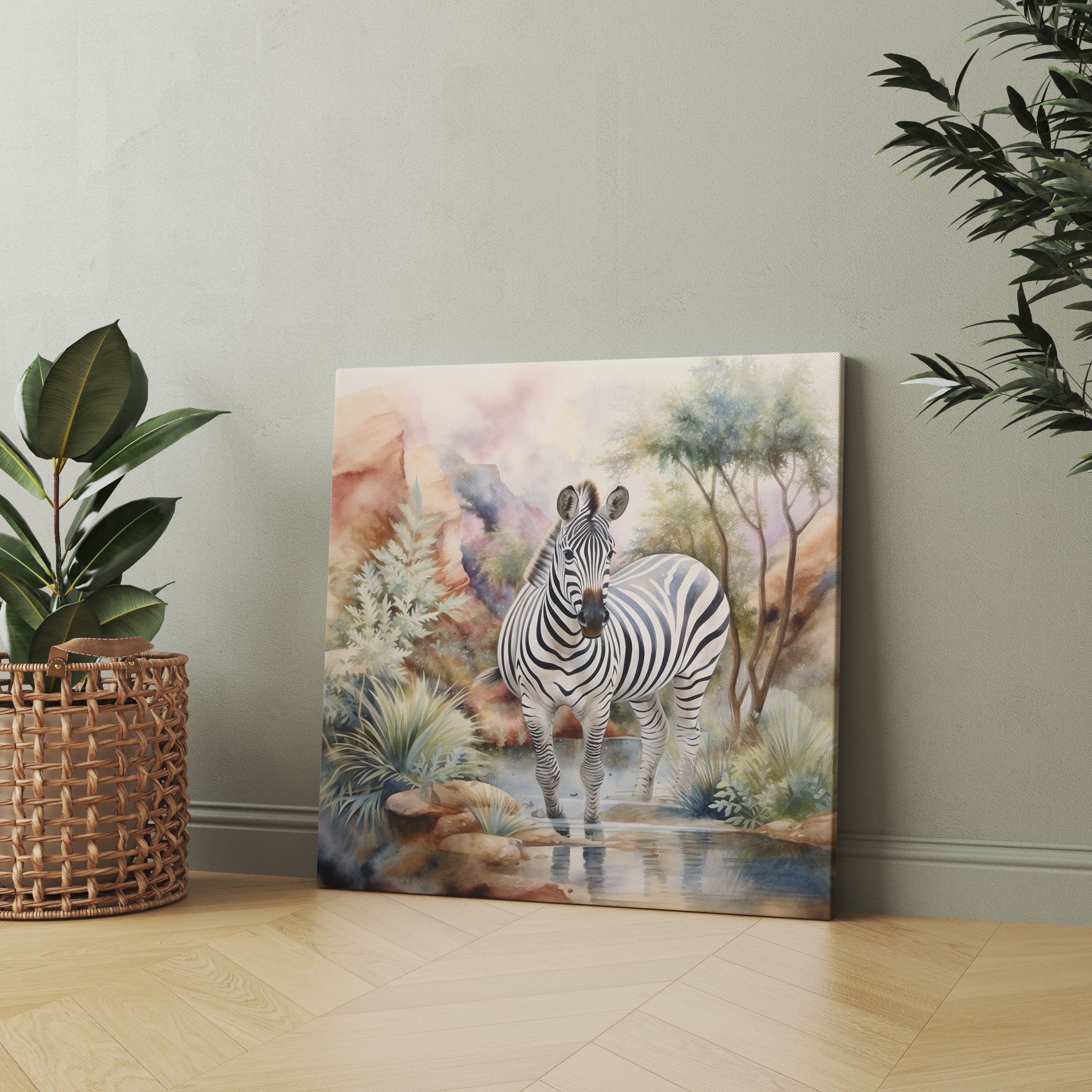 Zebra Wall Art - Dreamy Zebra - Zebra, Dreamy Landscape, Home Decoration, Wall Art