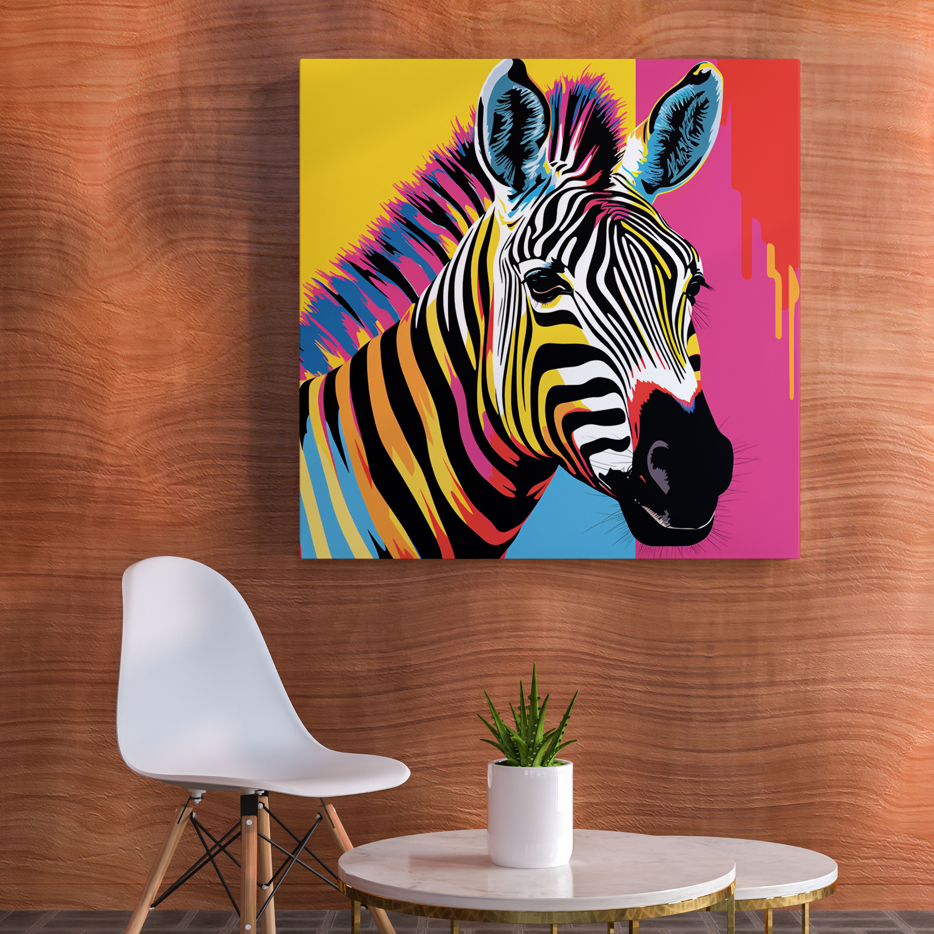 Zebra Canvas Print - Pop Art Zebra - Zebra, Home Decoration, Resistant To Fading, Wall Decoration